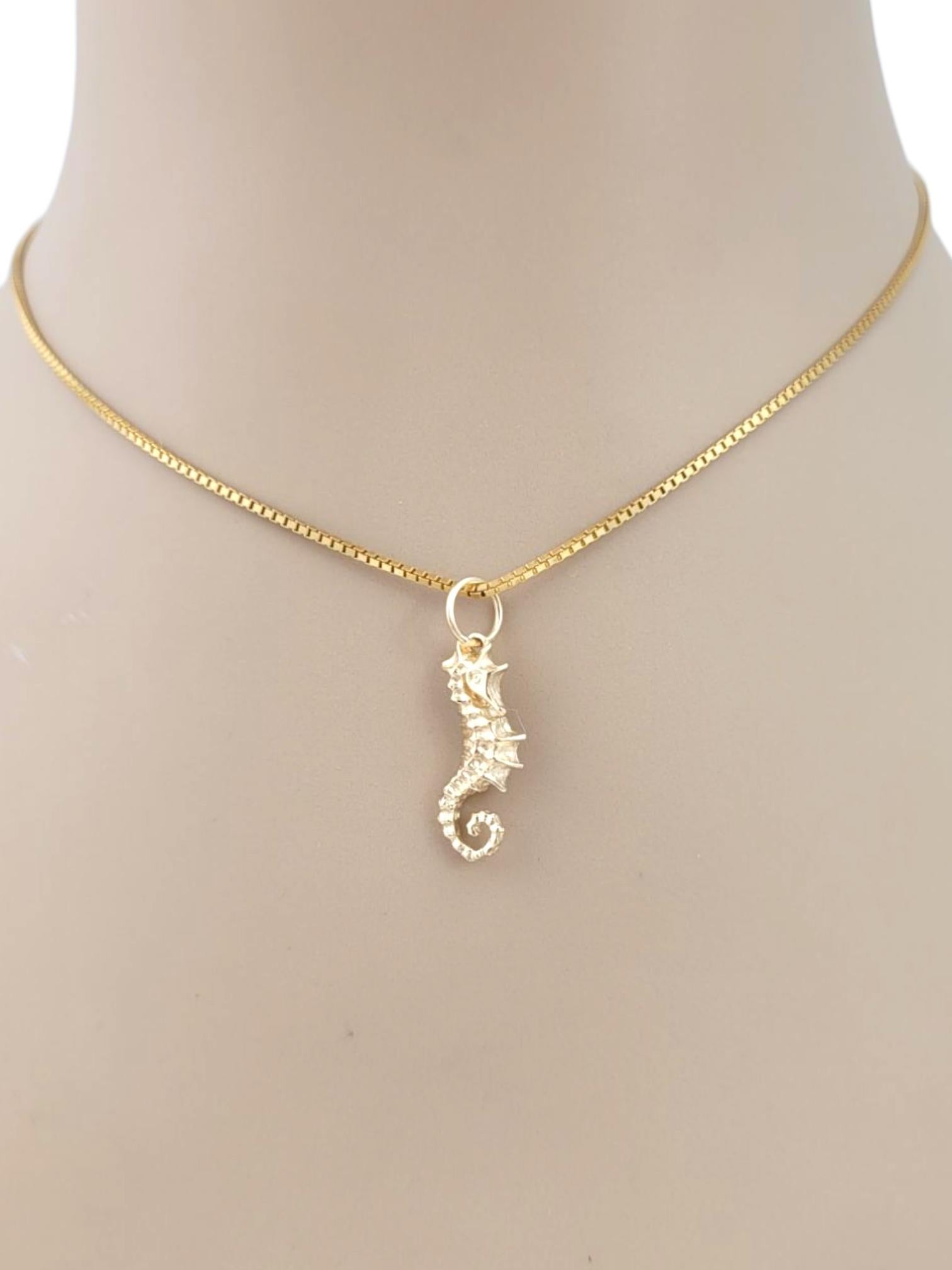 14 Karat Yellow Gold Bahamas Sea Horse Charm #21659 im Angebot 3
