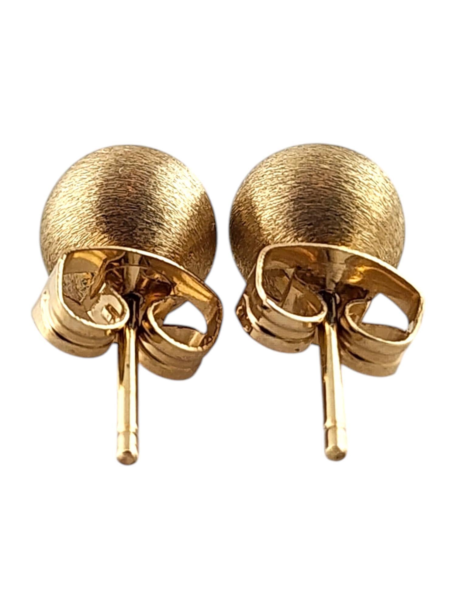 Women's 14 Karat Yellow Gold Ball Stud Earrings # 19385