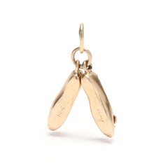 14 Karat Yellow Gold Ballet Slippers Charm