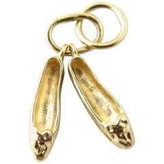 14 Karat Yellow Gold Ballet Slippers Charm