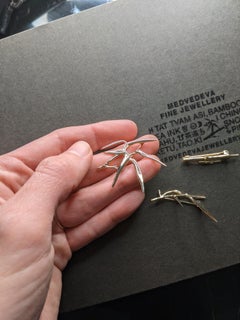 Fourteen Karat Yellow Gold Bamboo Brooch N1 by the Artist