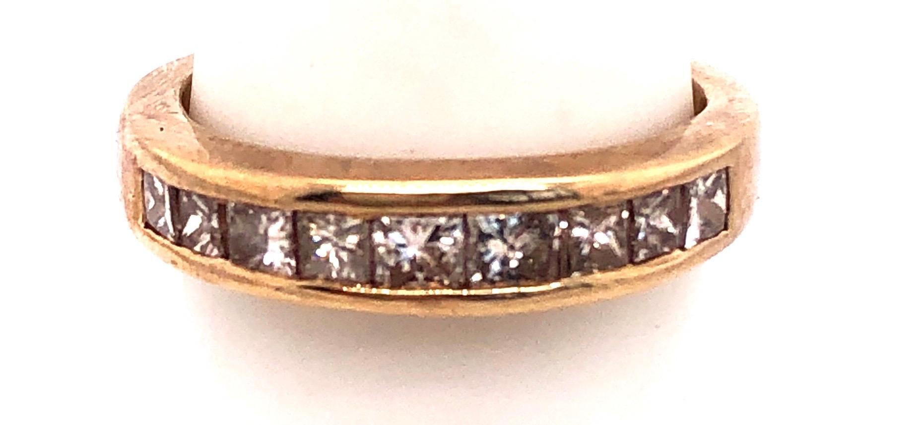 Anneau d'anniversaire de mariage en or jaune 14 carats avec neuf diamants, 1,00 TDW en vente 3