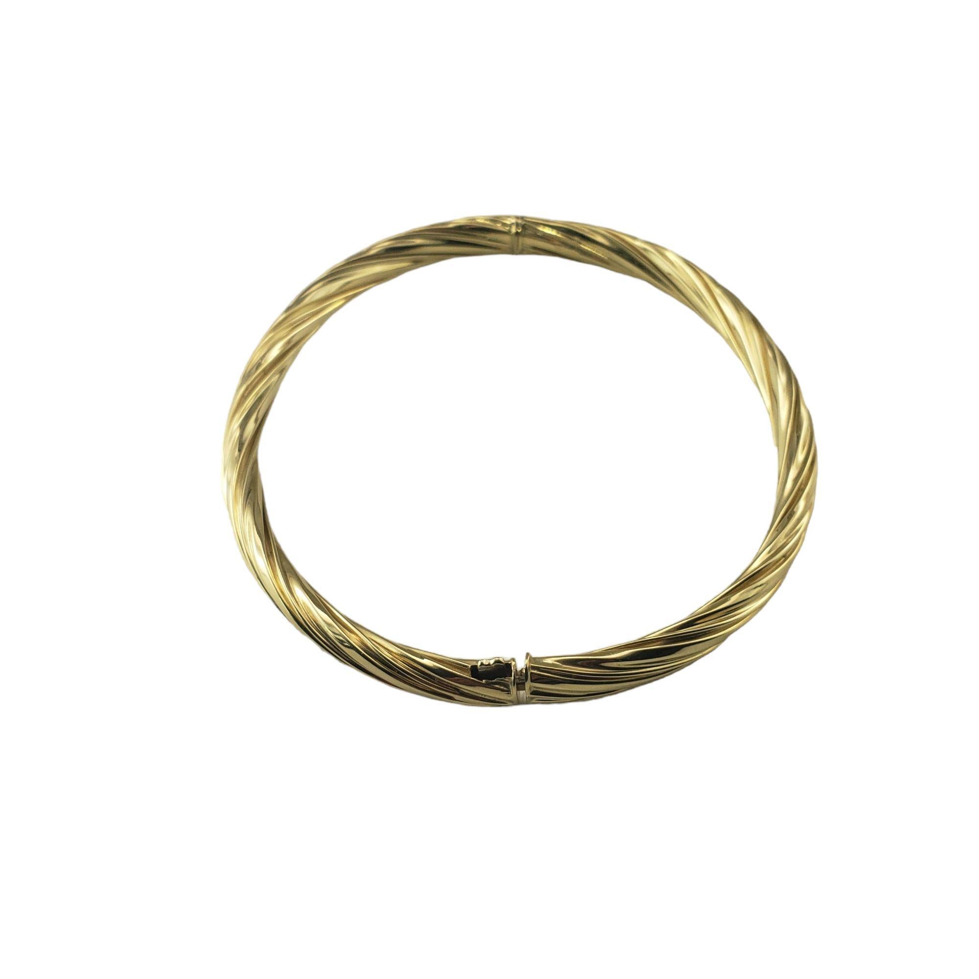 14 Karat Yellow Gold Bangle Bracelet #14247 In Good Condition For Sale In Washington Depot, CT