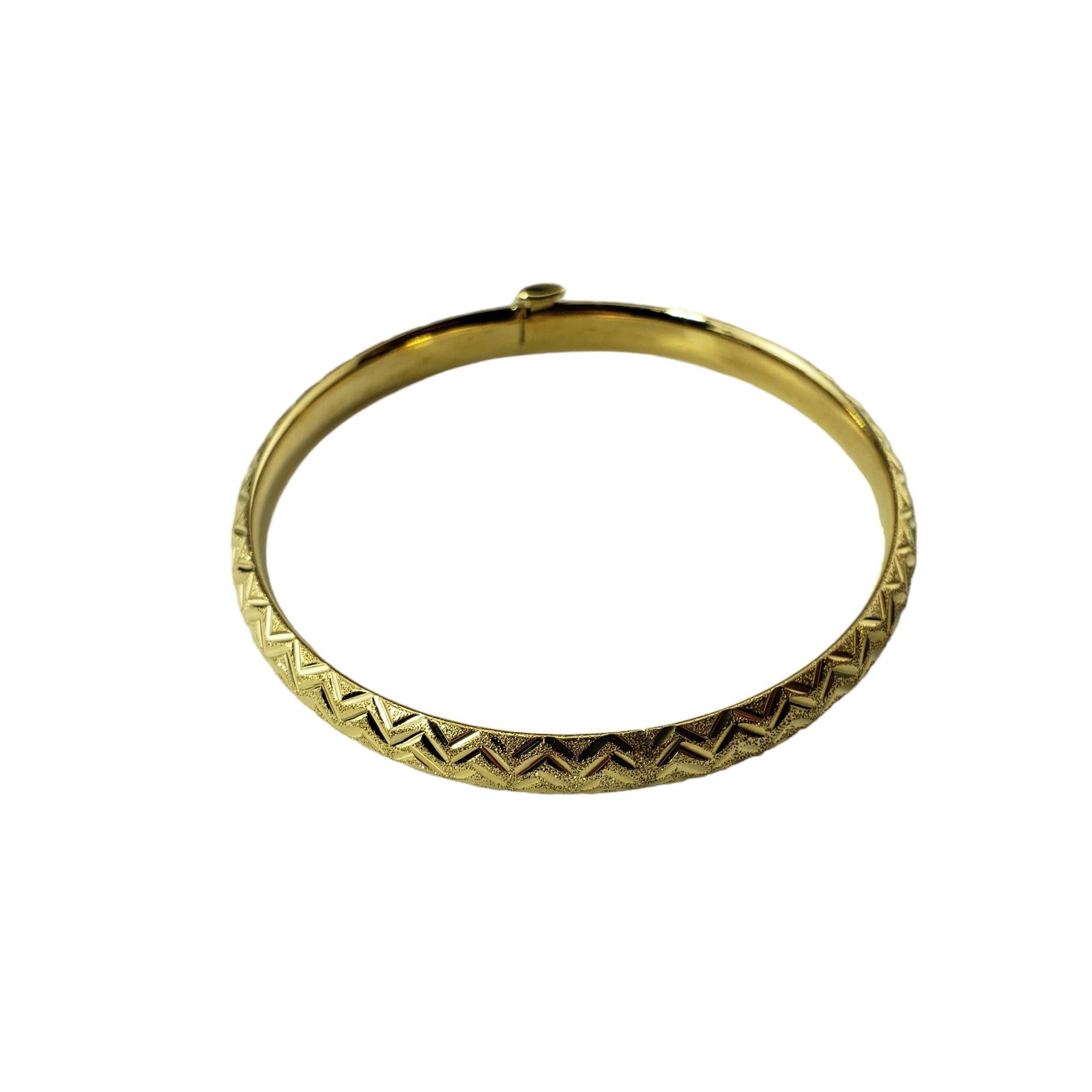 Women's 14 Karat Yellow Gold Bangle Bracelet #15884 For Sale