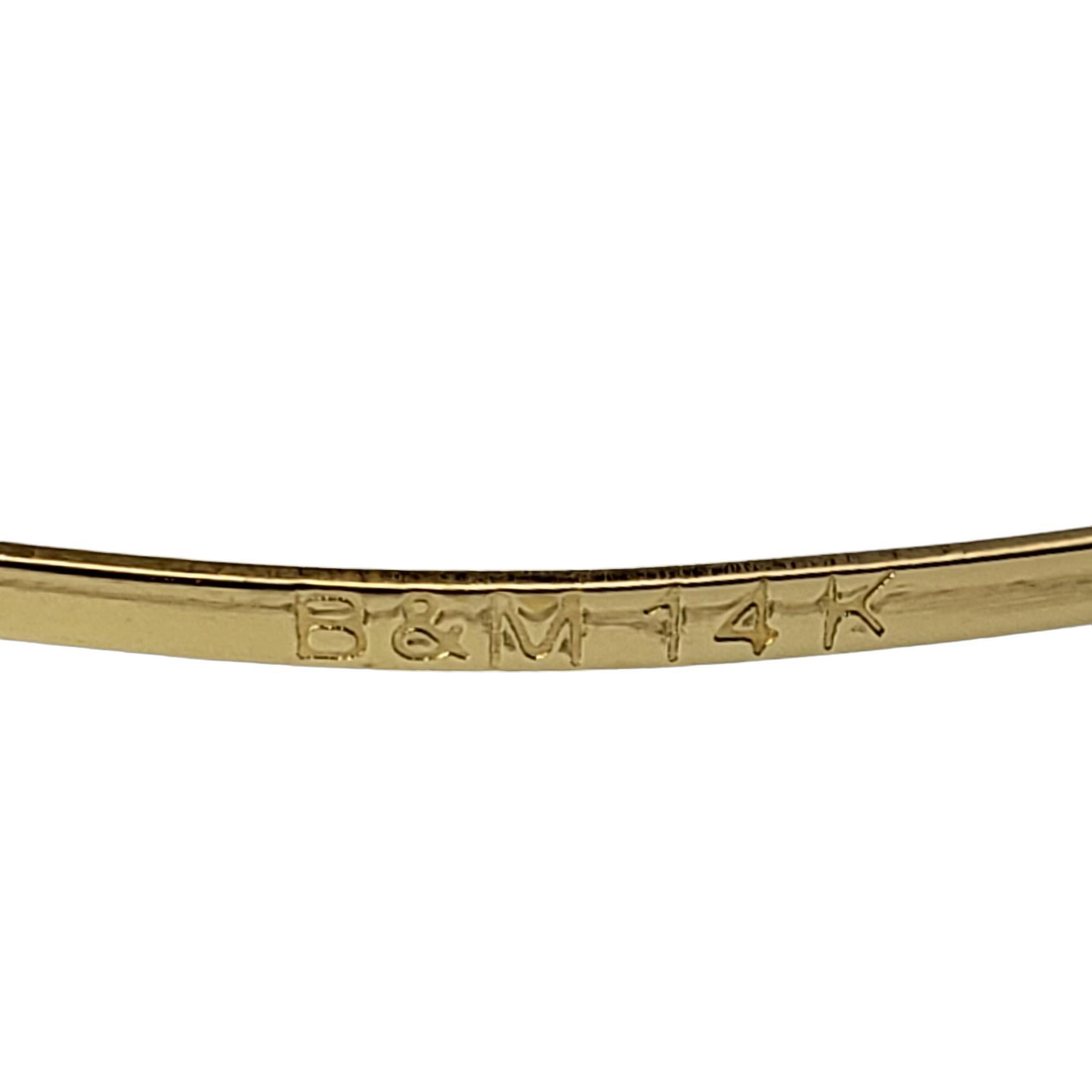 14 Karat Yellow Gold Bangle Bracelet #15884 For Sale 1