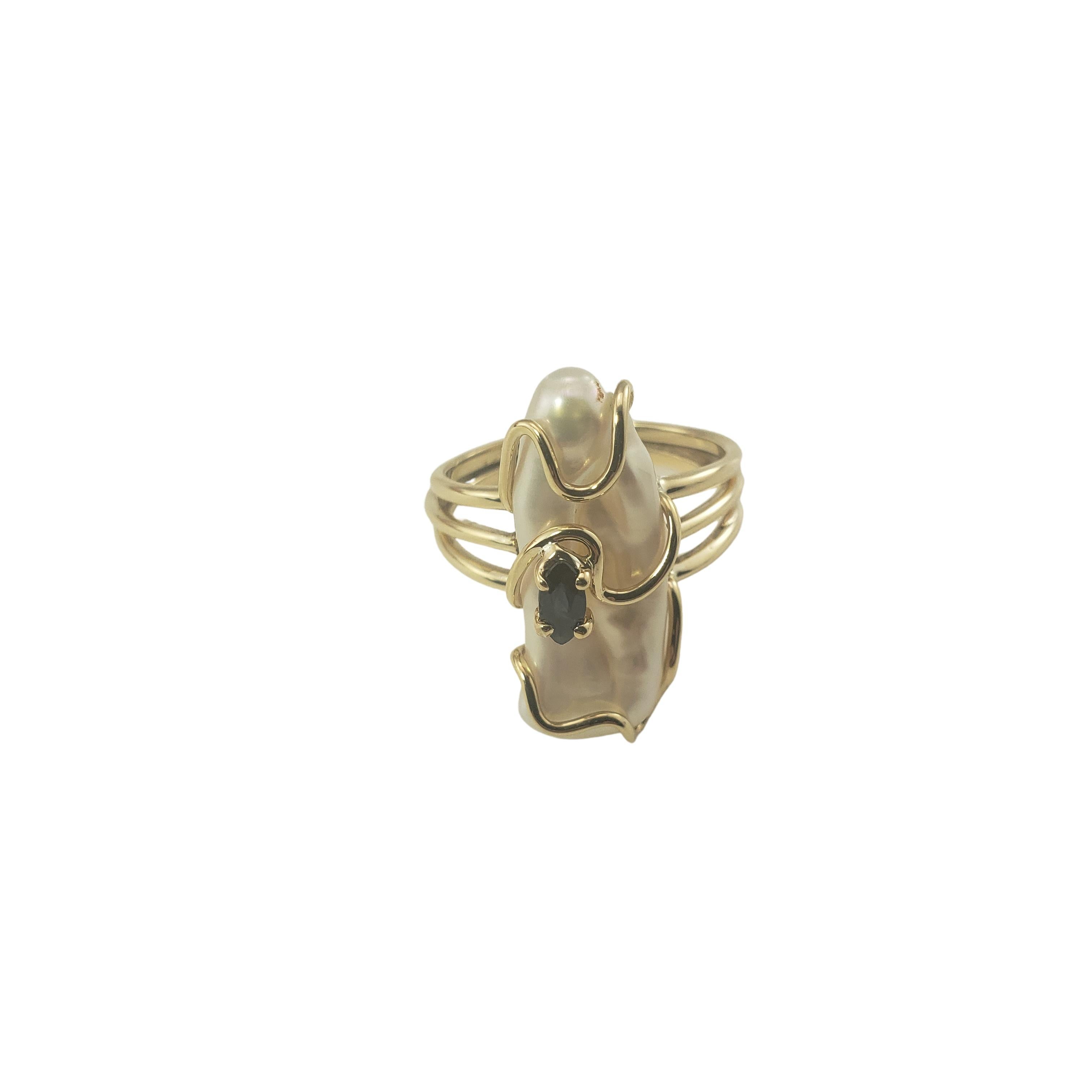 baroque pearl ring gold