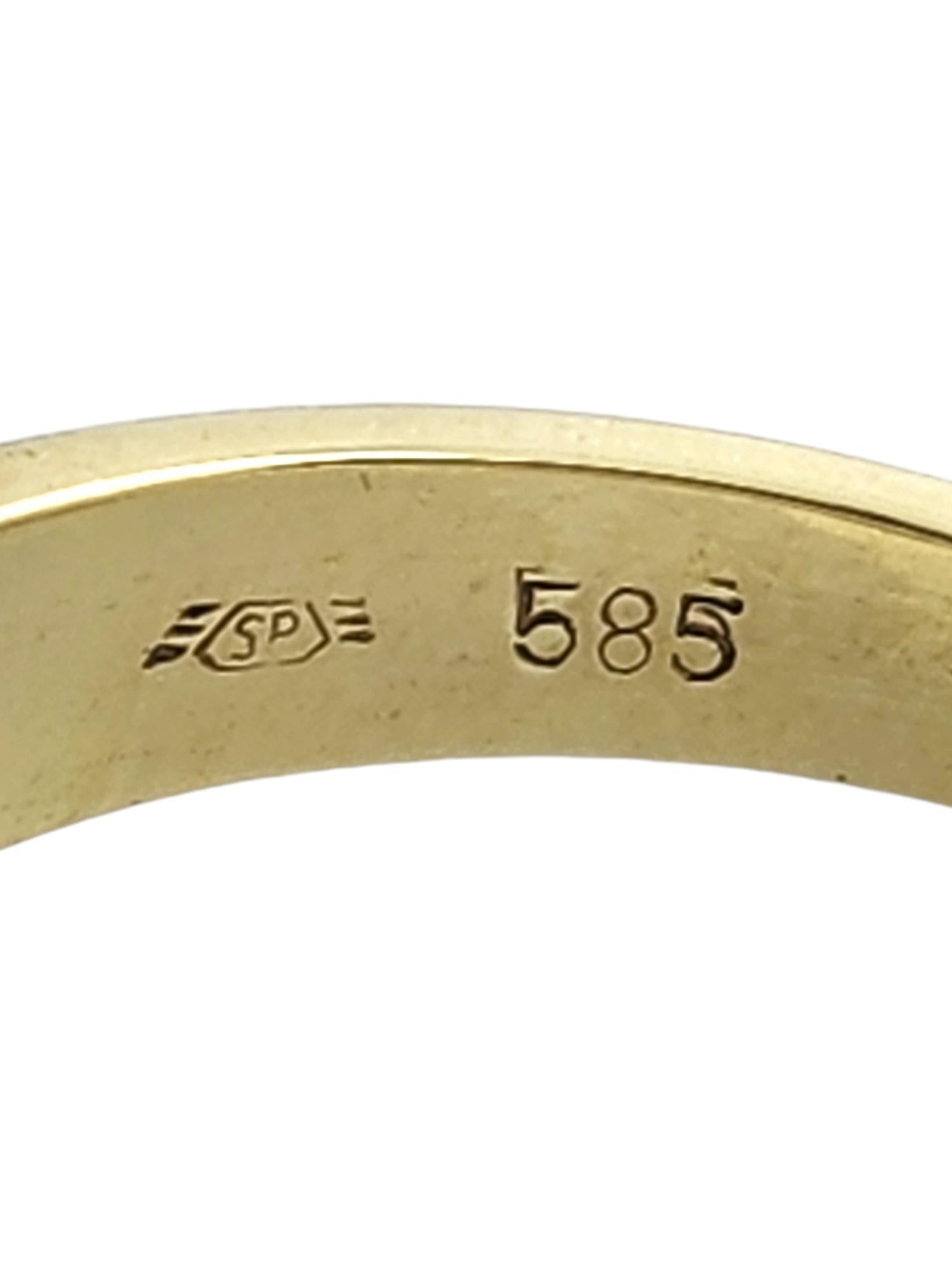 14 Karat Gelbgold Barockperlenring Größe 7,25 #19289 im Zustand „Gut“ in Washington Depot, CT