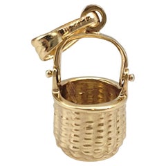 14 Karat Yellow Gold Basket Charm #21661