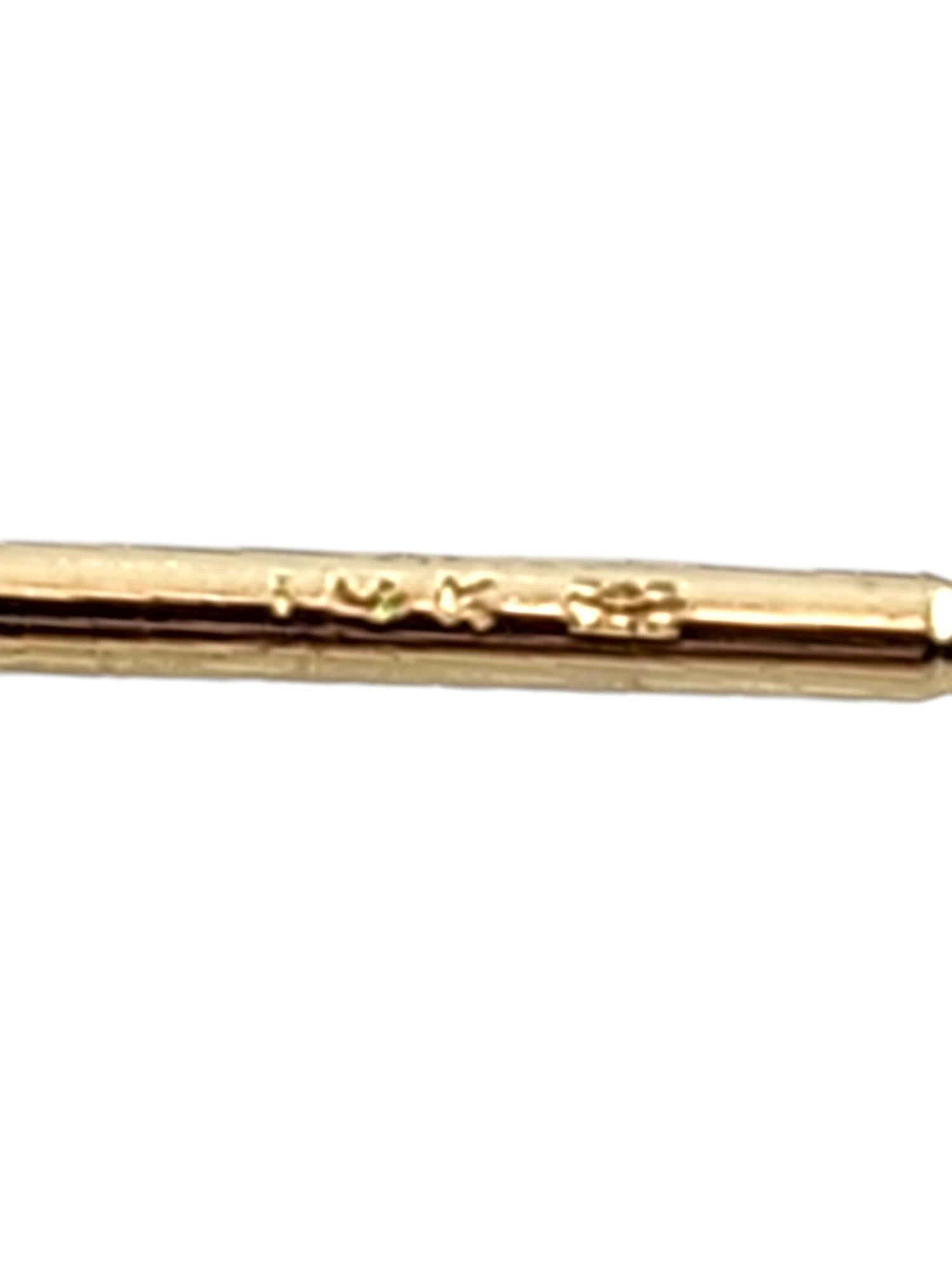 14 Karat Yellow Gold Basket Stud Earrings #18509 3