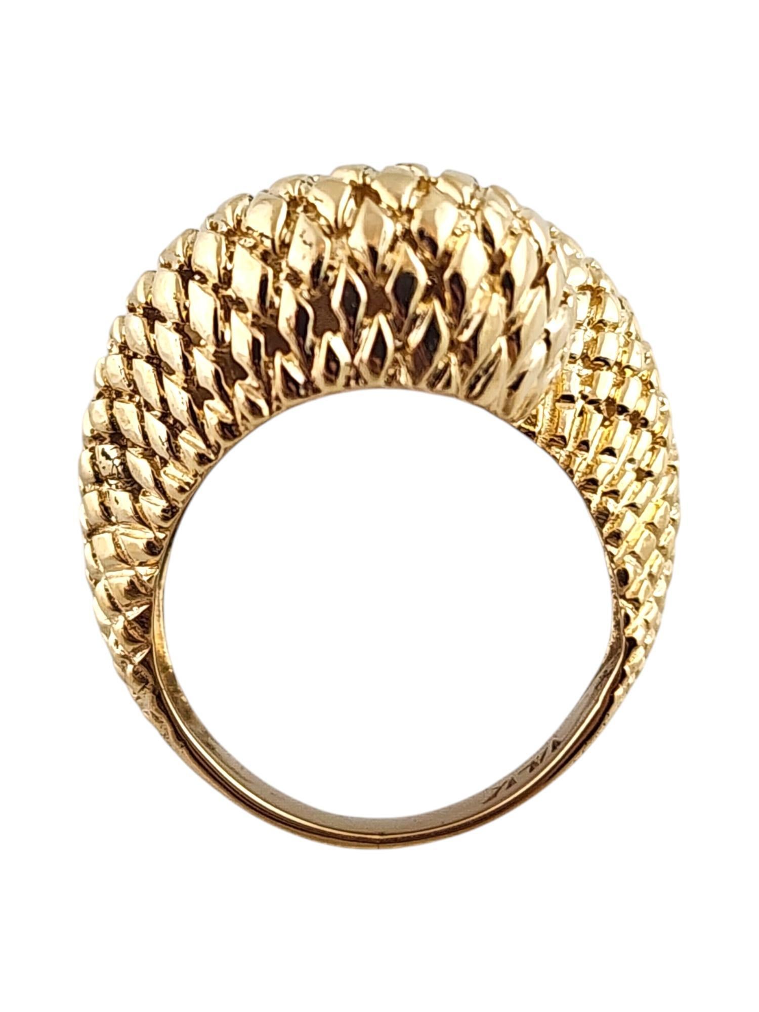 Bague croisée en or jaune 14 carats, taille 5,75 n° 19802 Bon état - En vente à Washington Depot, CT