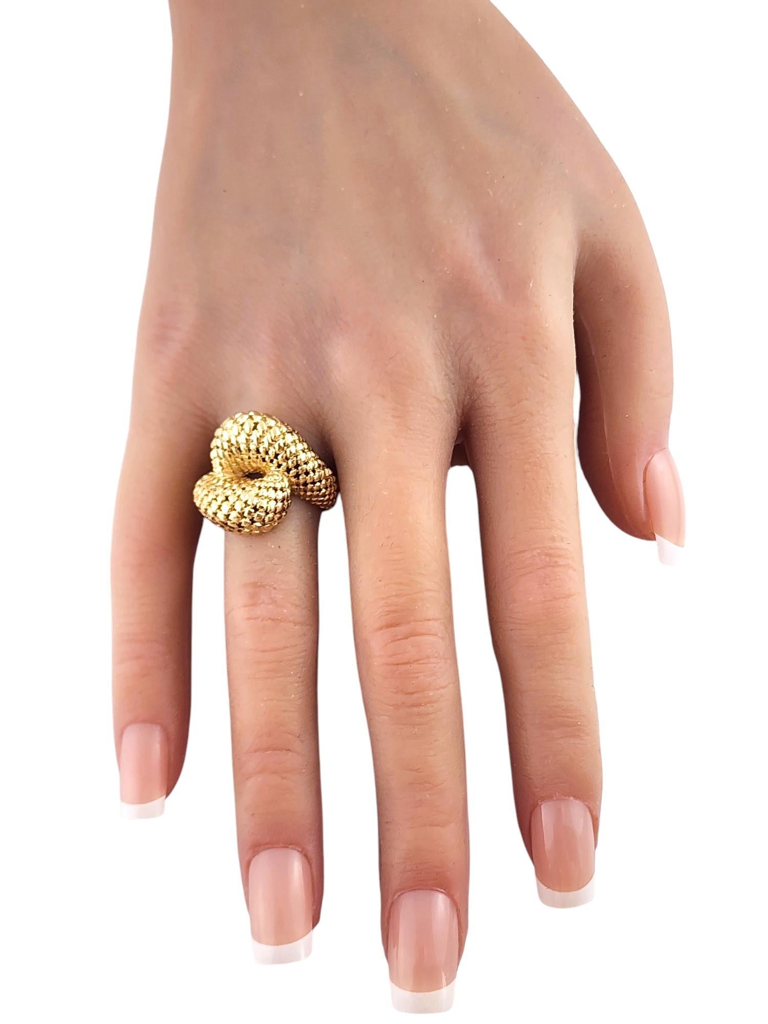Bague croisée en or jaune 14 carats, taille 5,75 n° 19802 en vente 1