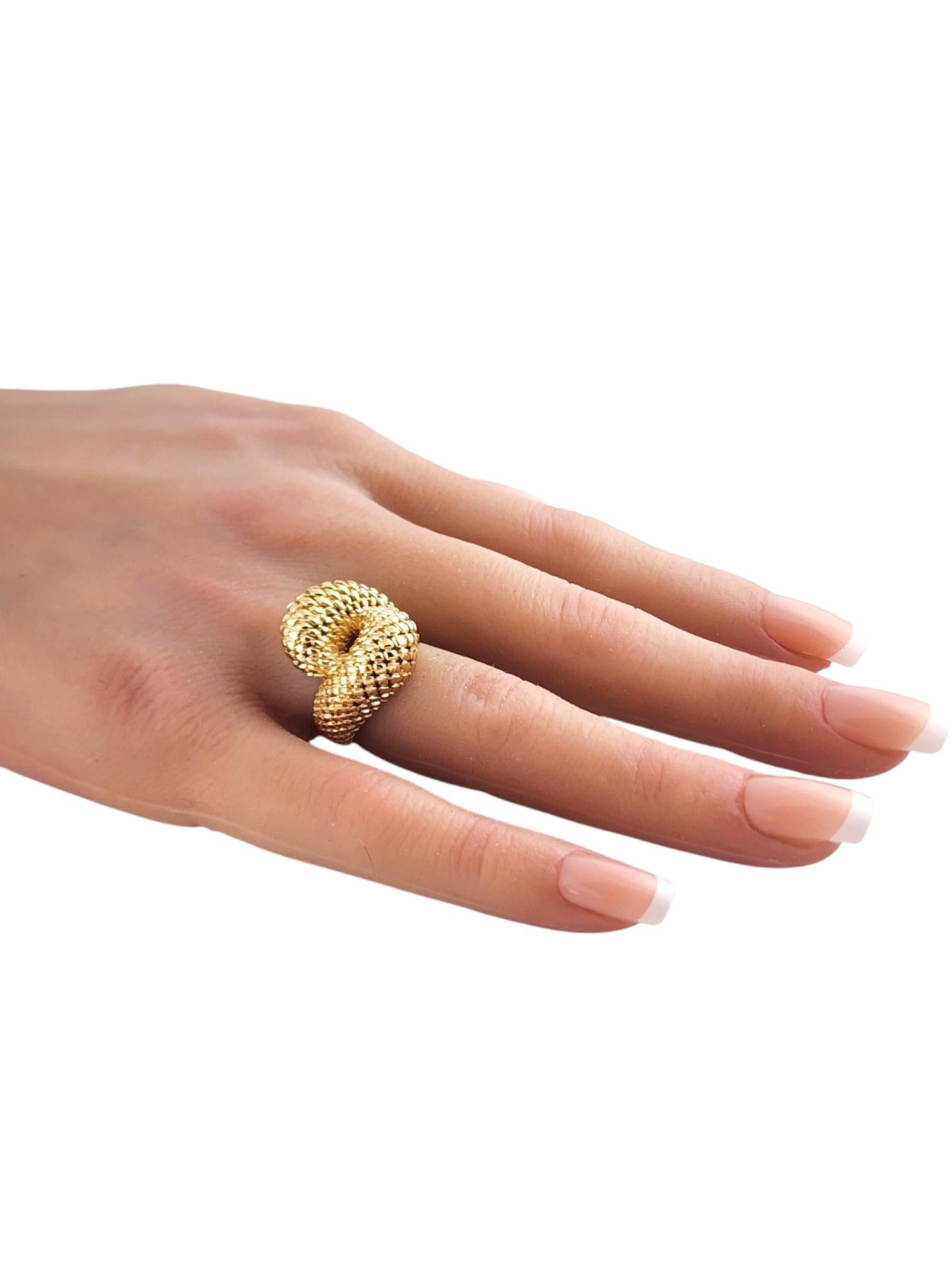 Bague croisée en or jaune 14 carats, taille 5,75 n° 19802 en vente 2