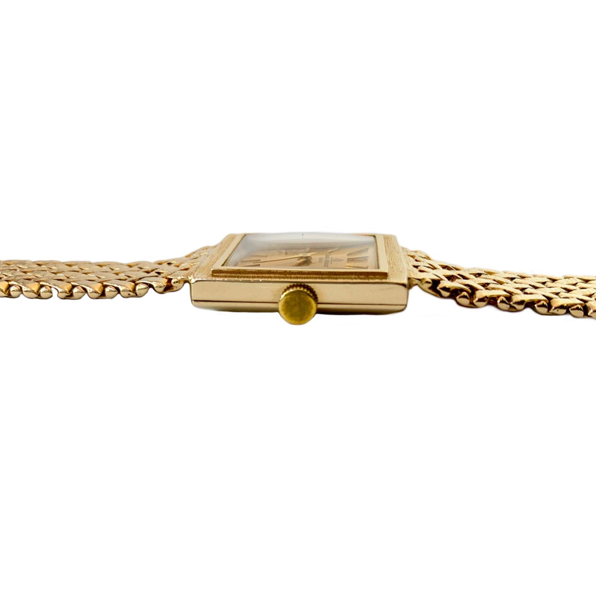 Vintage Baume & Mercier 14 Karat Yellow Gold Wristwatch 1960s In Good Condition In Los Angeles, CA