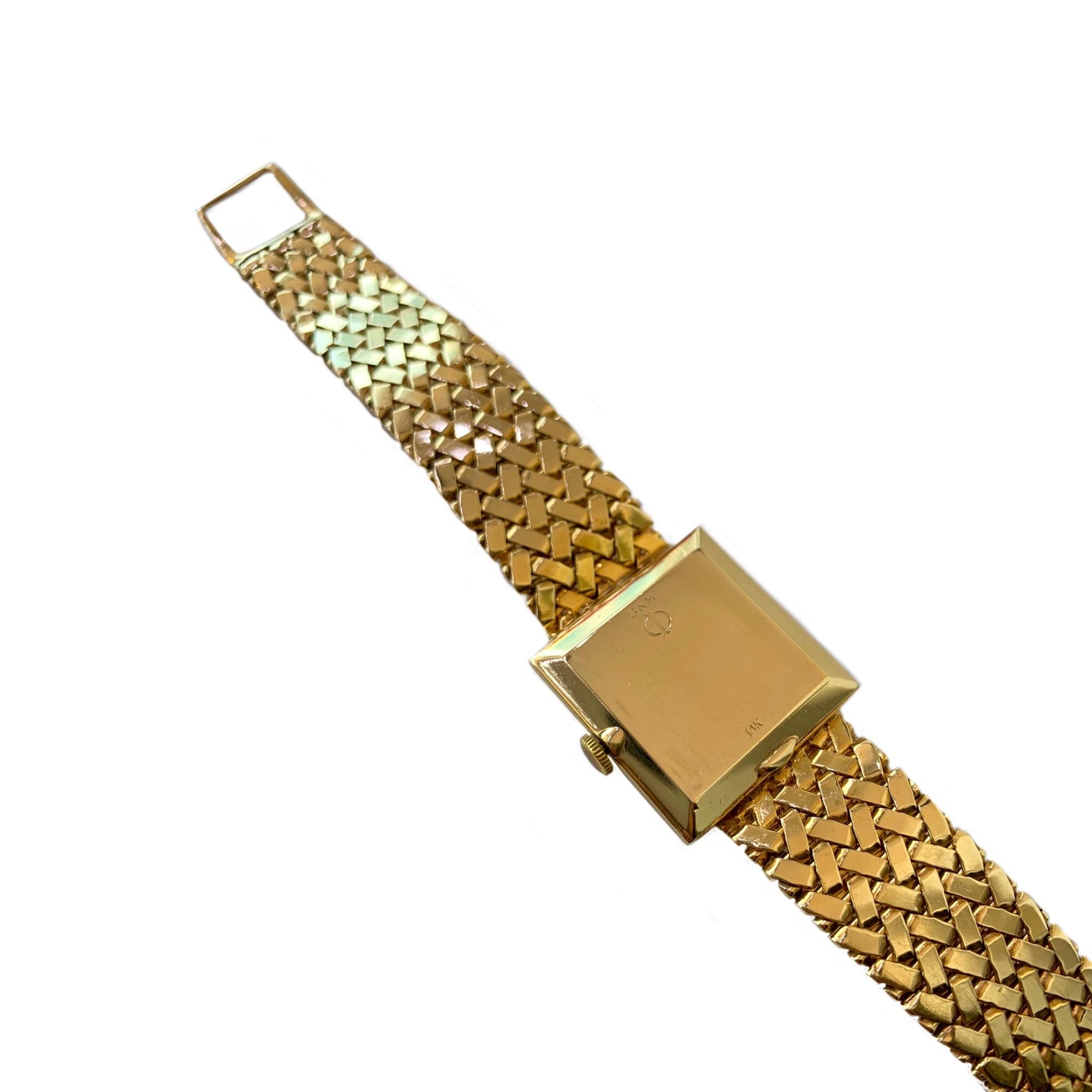 Vintage Baume & Mercier 14 Karat Yellow Gold Wristwatch 1960s 4