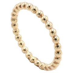 14 Karat Yellow Gold Beaded Ball Band Stacking Ring