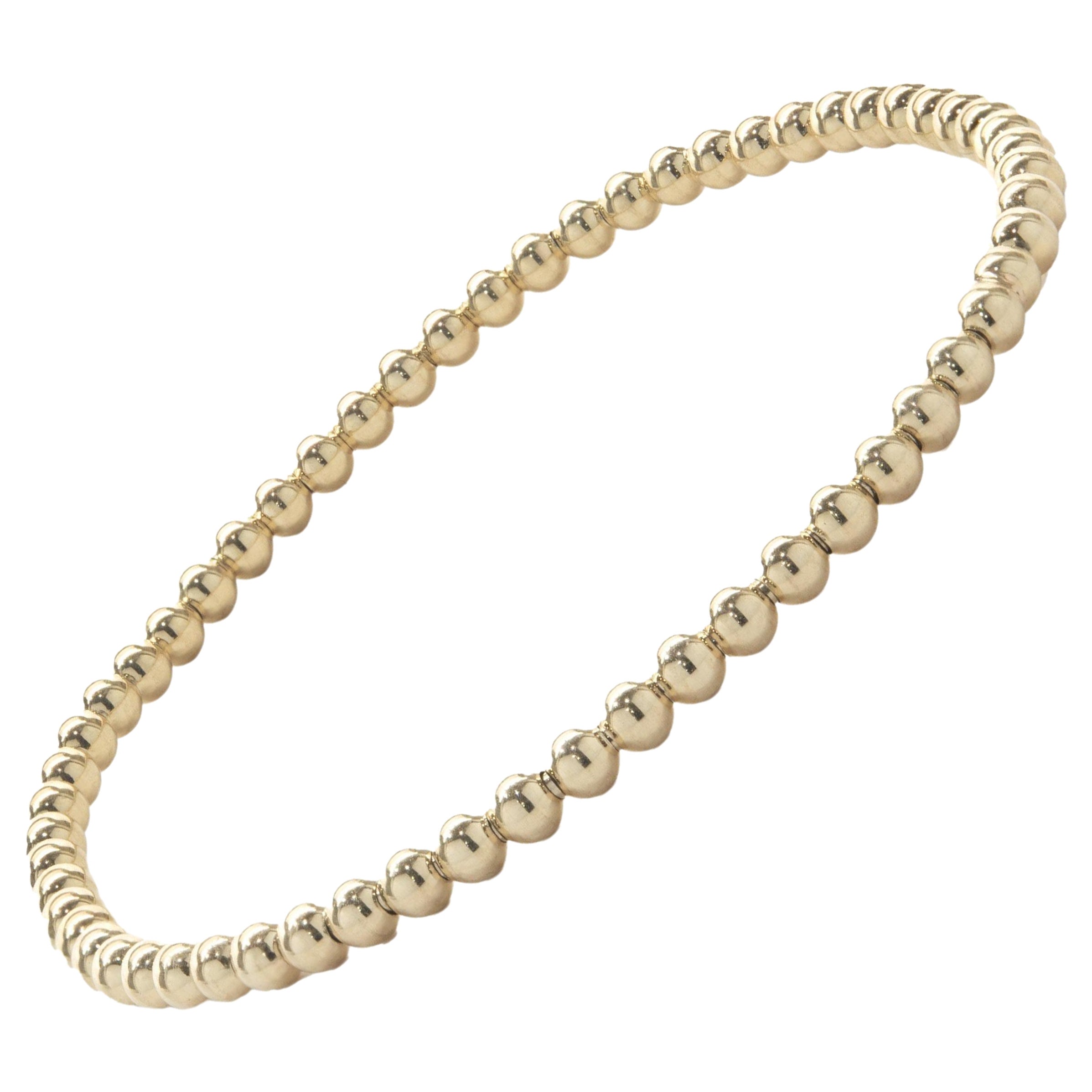 Bracelet flexible en or jaune 14 carats