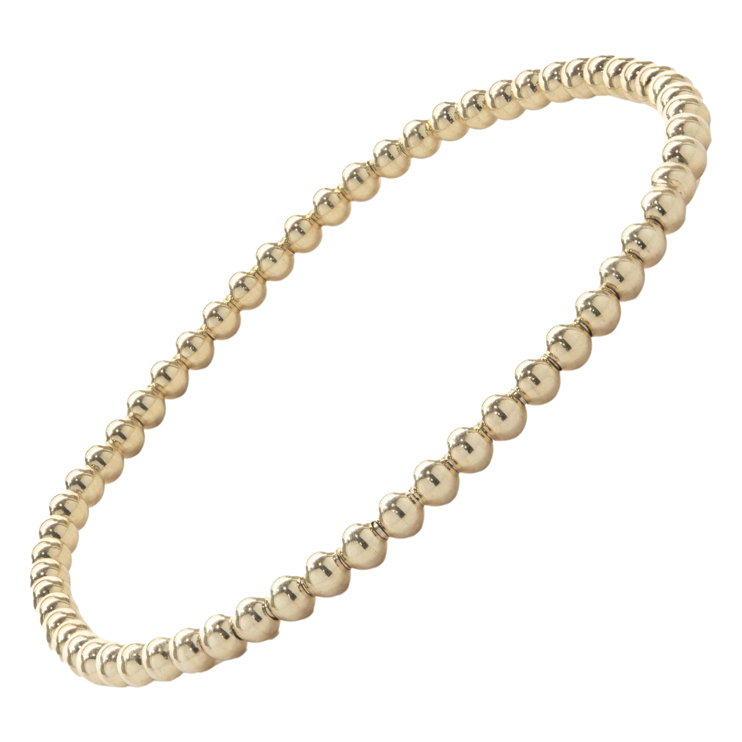 Flex-Armband aus 14 Karat Gelbgold mit Perlen