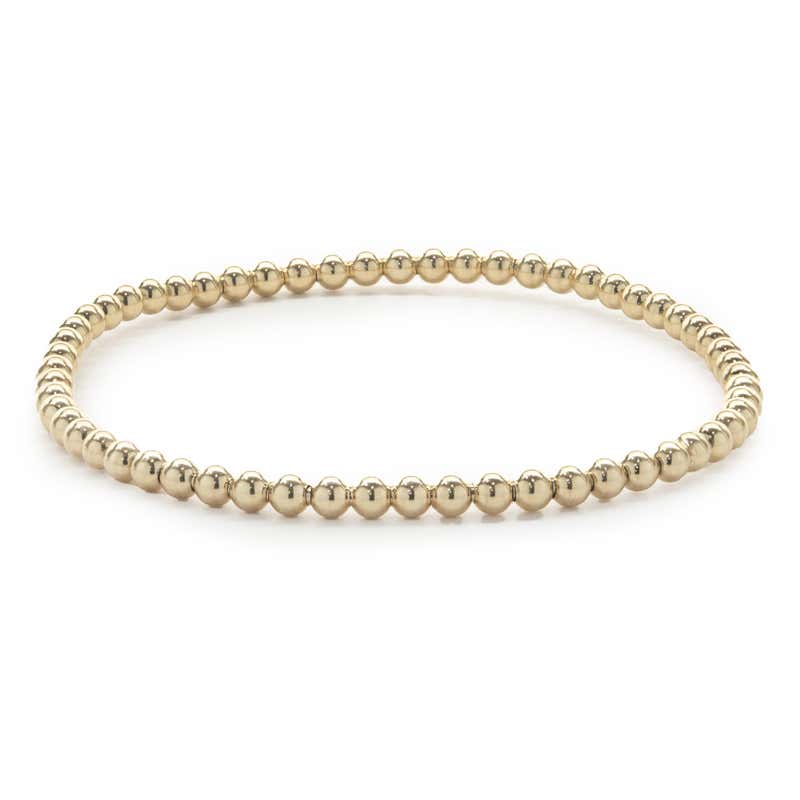 Gold ball bracelet stack Outlet