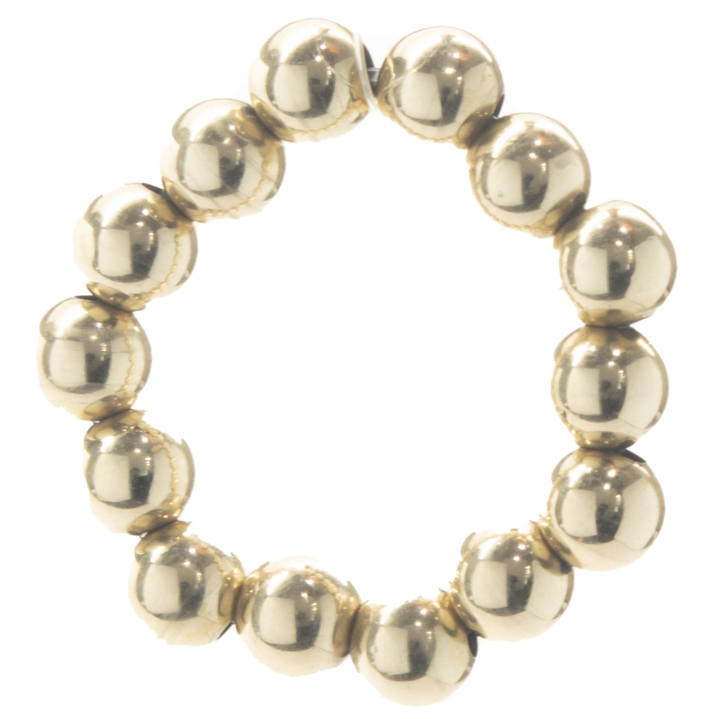 Flex-Ring aus 14 Karat Gelbgold mit Perlen im Zustand „Hervorragend“ im Angebot in Scottsdale, AZ