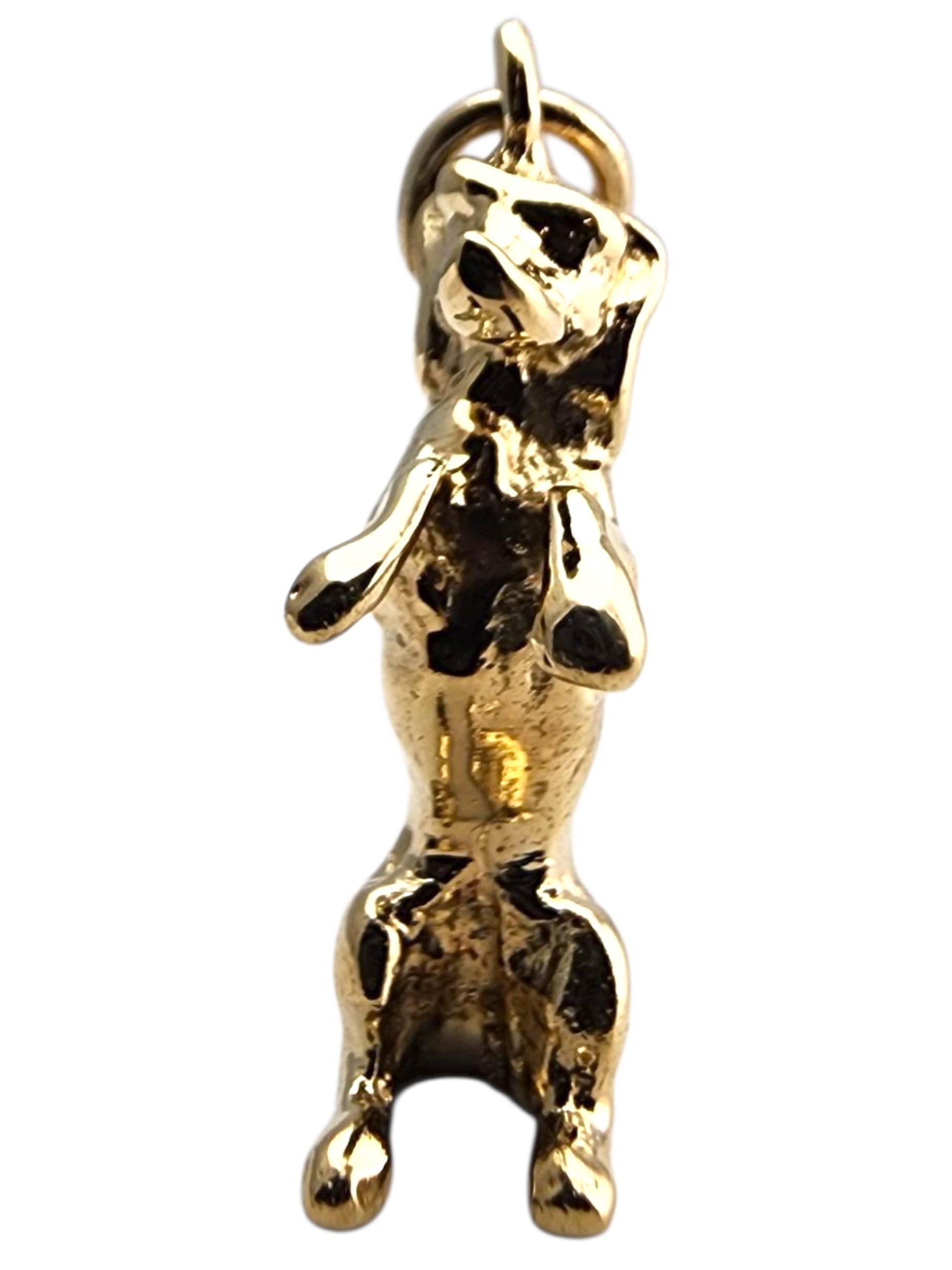 Charm en or jaune 14 carats pour chien Beagle #23907 en vente 1