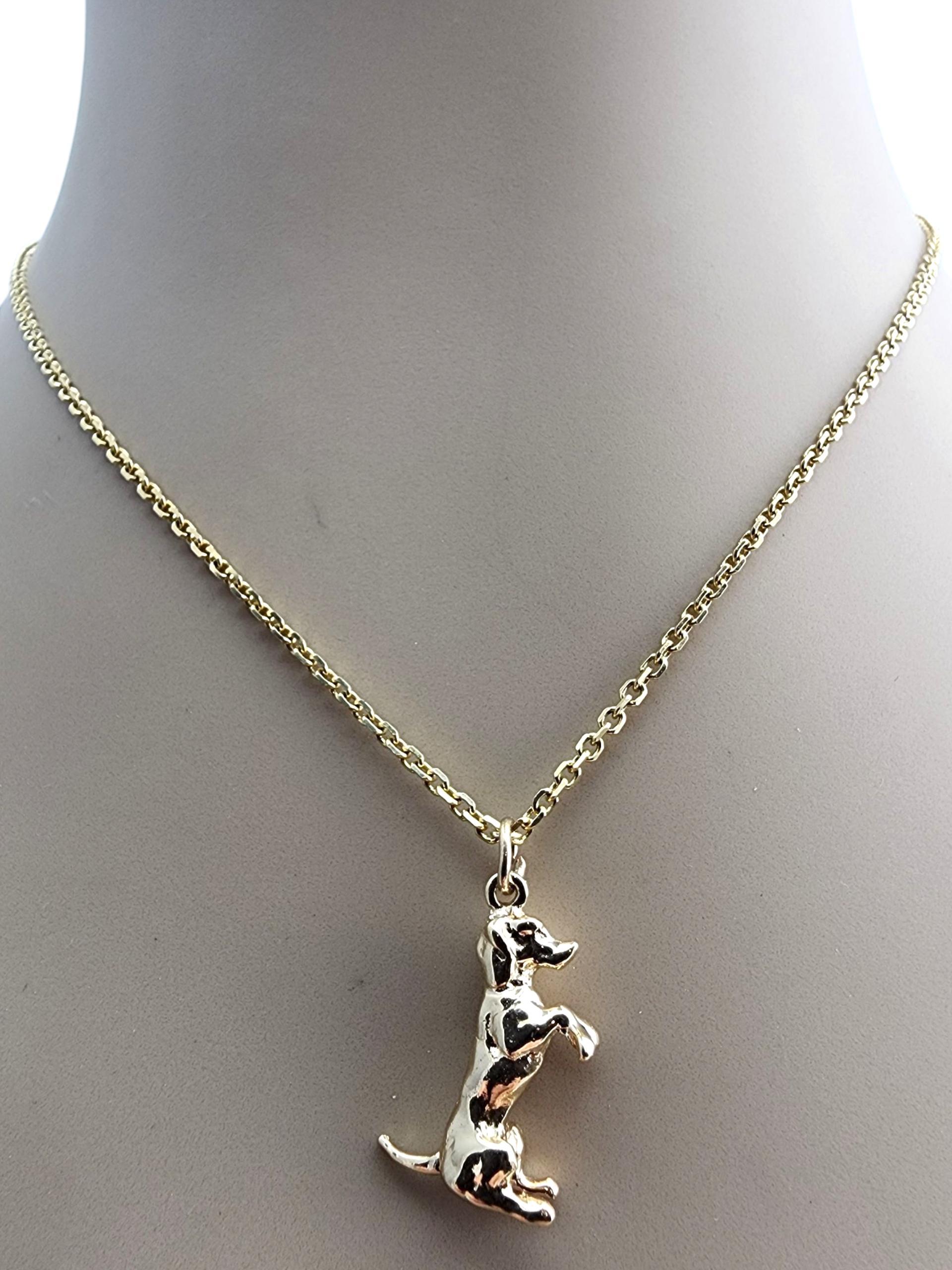 Charm en or jaune 14 carats pour chien Beagle #23907 en vente 4