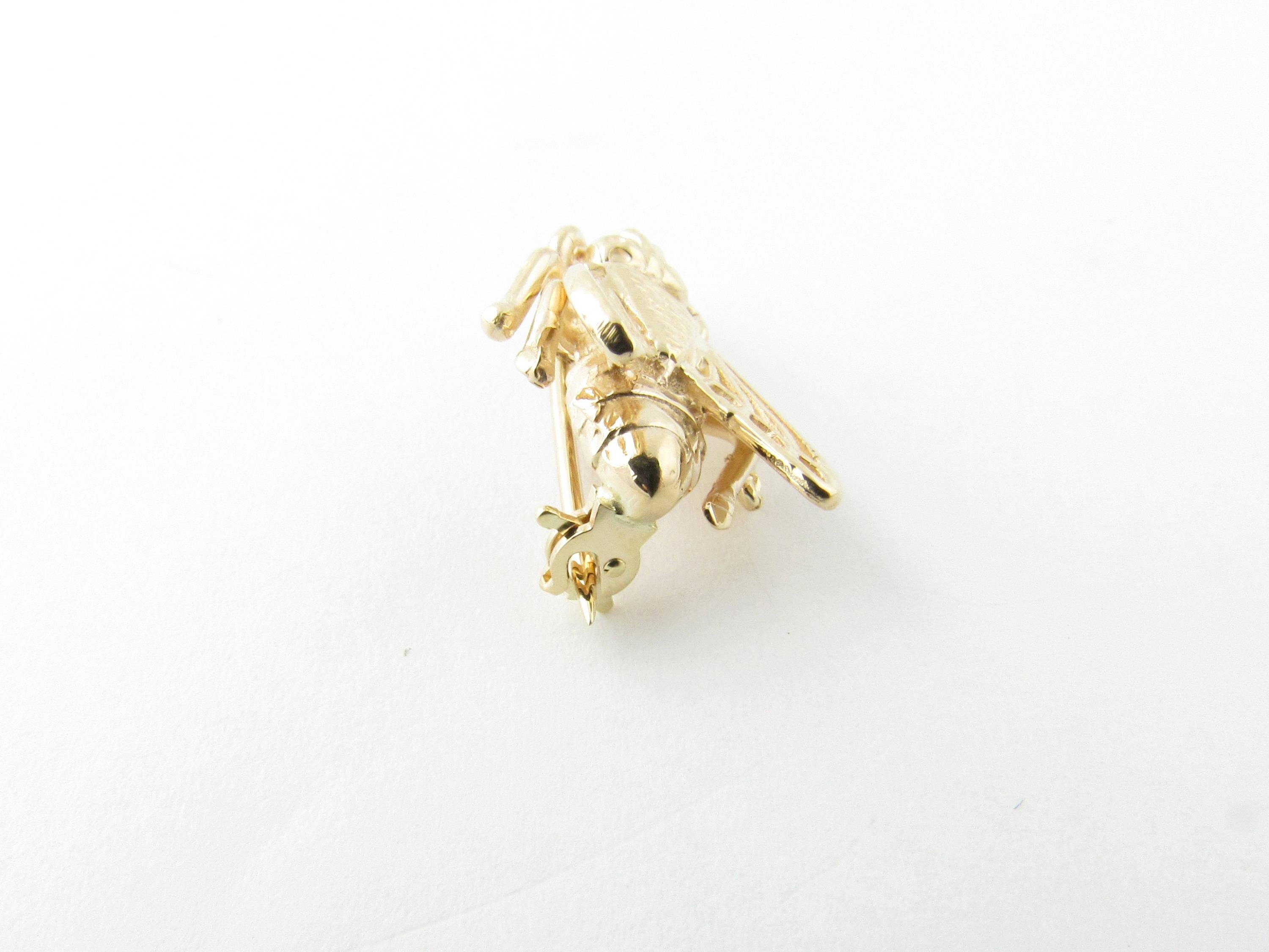 Women's 14 Karat Yellow Gold Bee Brooch