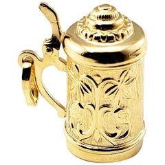 14 Karat Yellow Gold Beer Stein Charm