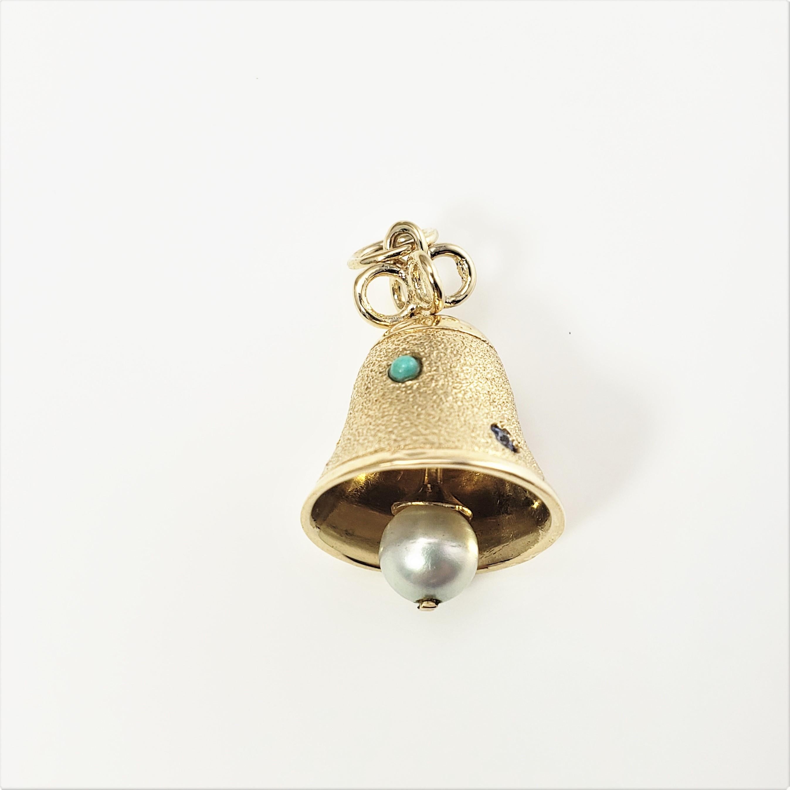 14 Karat Yellow Gold Bell Charm In Good Condition In Washington Depot, CT