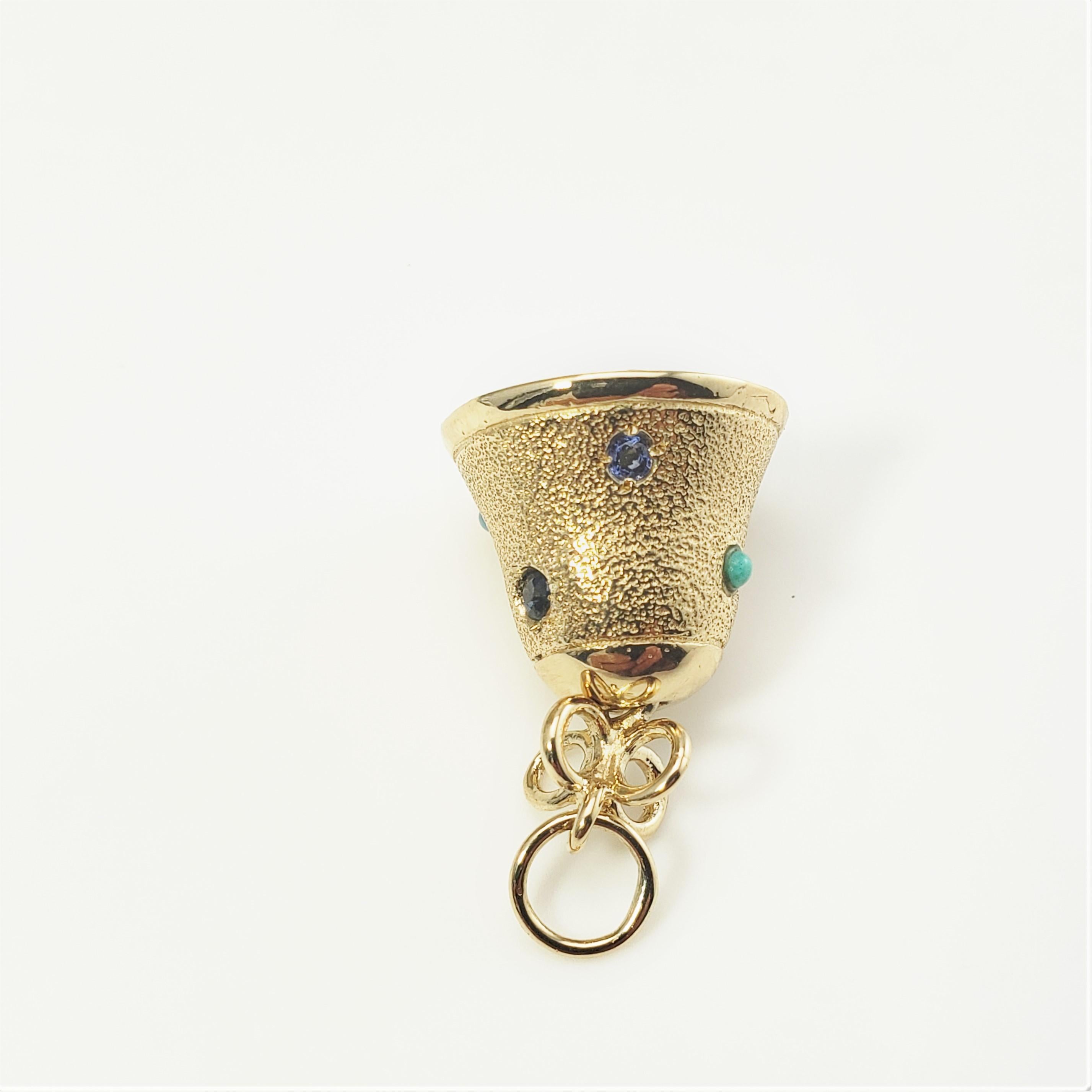 Women's or Men's 14 Karat Yellow Gold Bell Charm