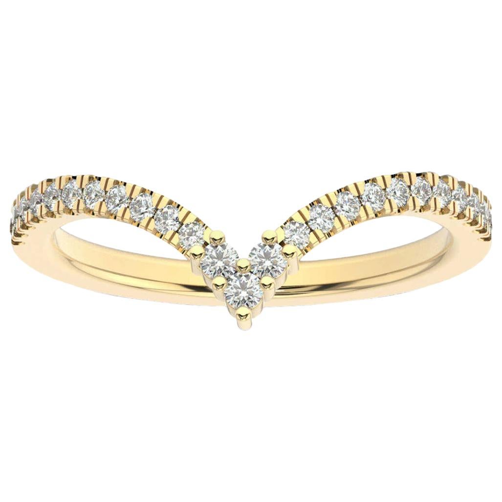 14 Karat Yellow Gold Belle Diamond Ring '1/5 Carat' For Sale