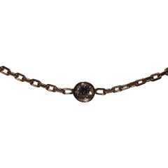 14 Karat Yellow Gold Bezel Set Diamond 0.25 Carat Necklace