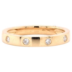 14 Karat Yellow Gold Bezel Set Diamond Band 14 Karat Yellow Gold Bezel Set Diamond Band