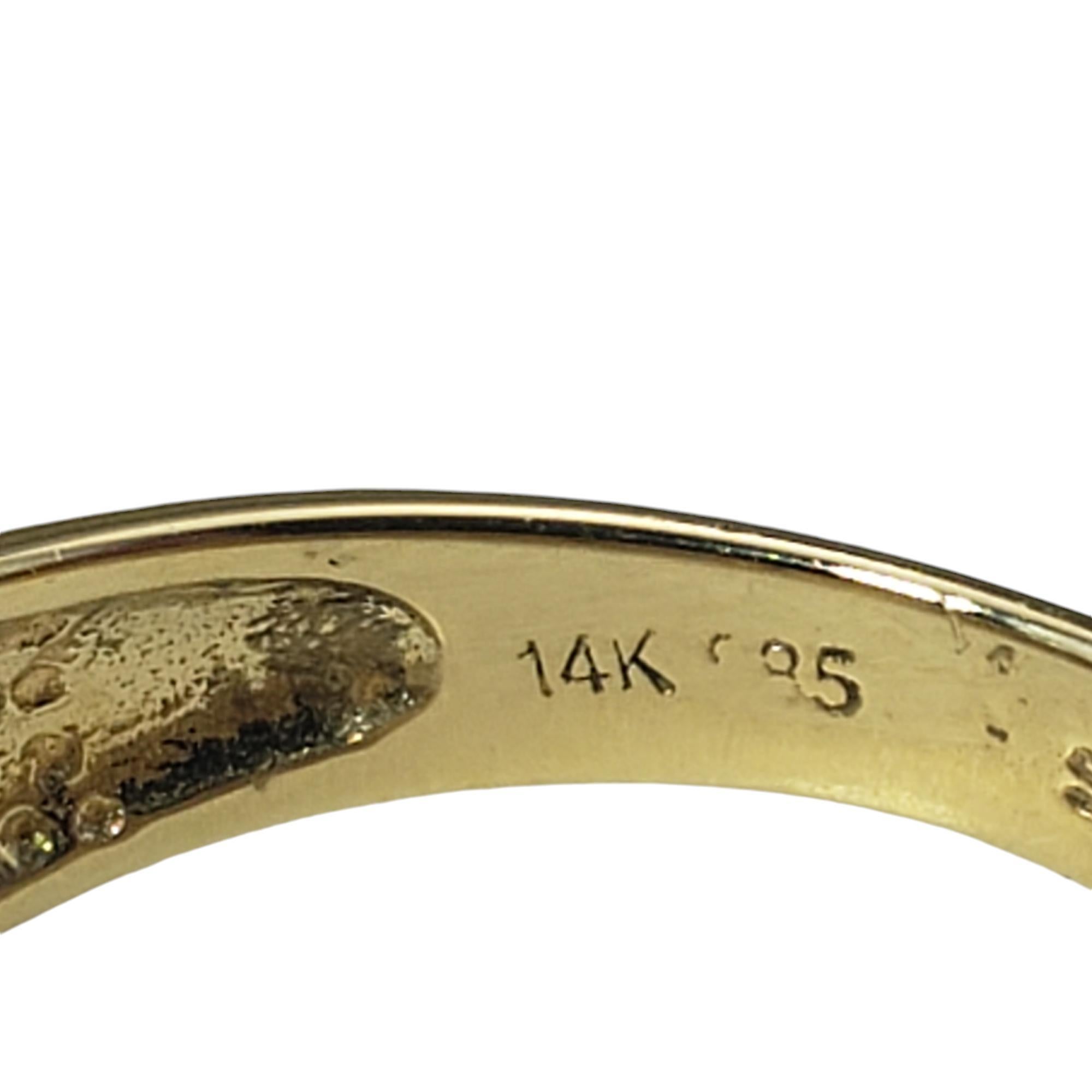 14 Karat Yellow Gold Bezel Set Diamond Band Ring Size 6.75 #19231 1