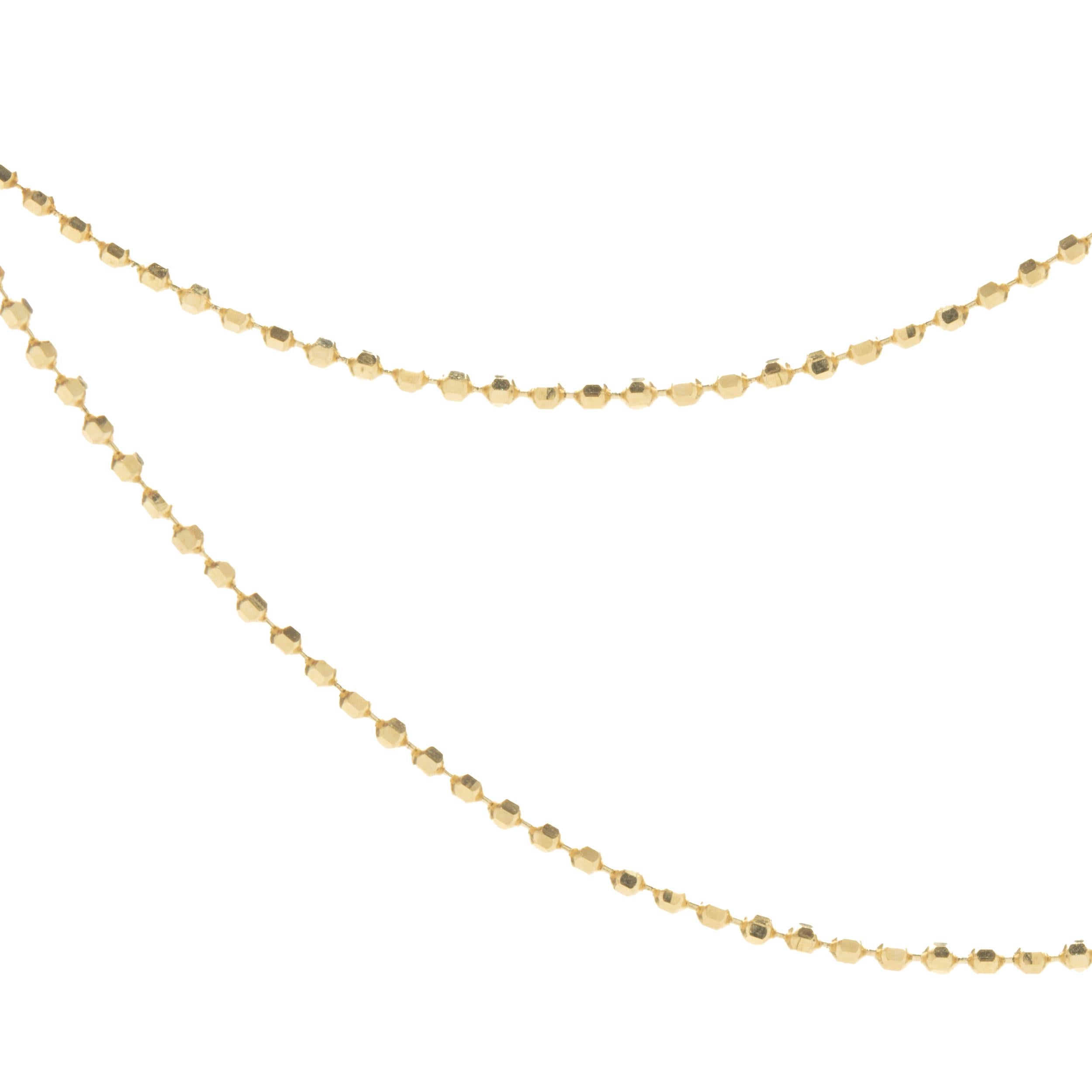 Mixed Cut 14 Karat Yellow Gold Bezel Set Multi Sapphire Drop Necklace For Sale