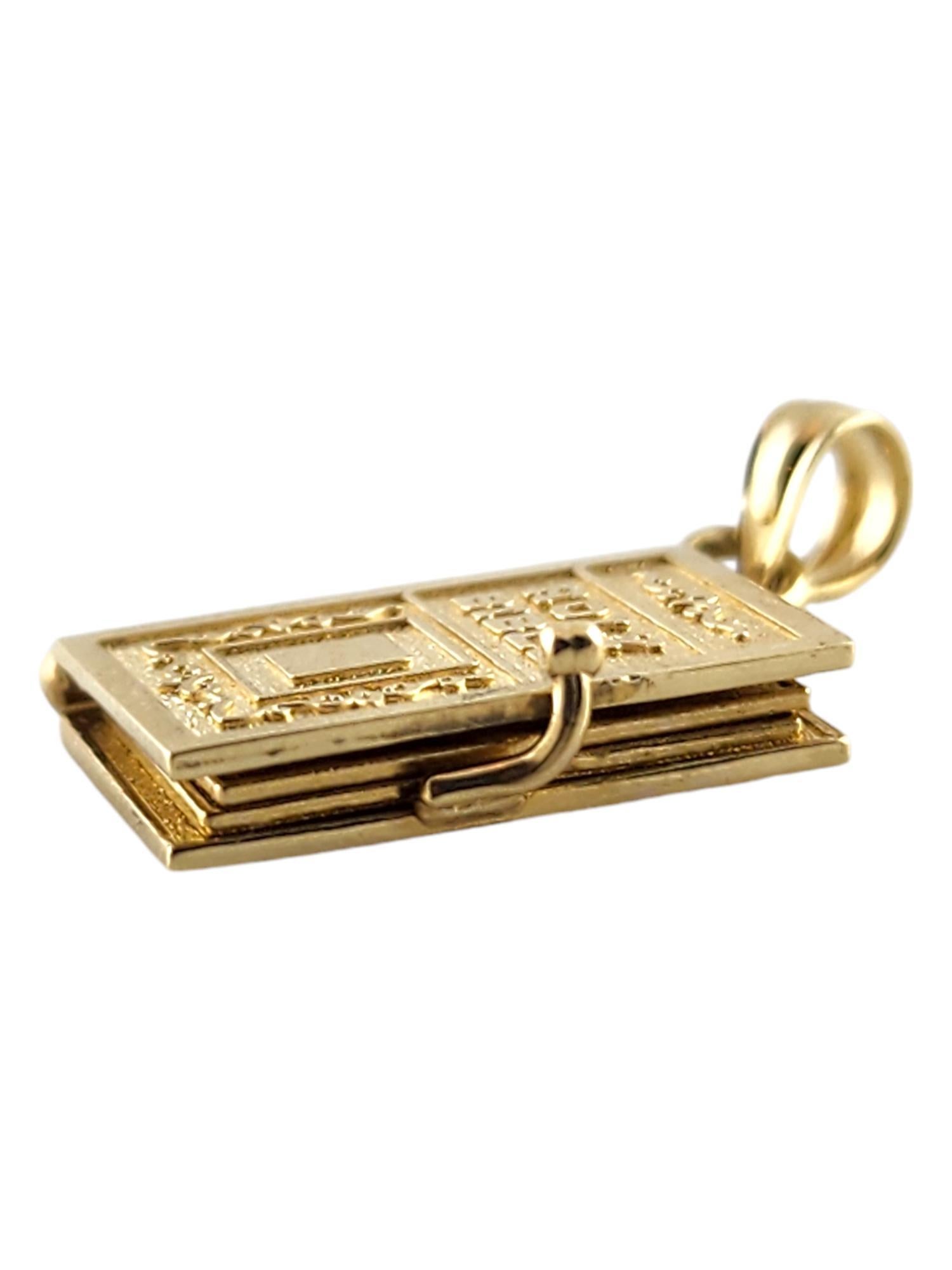 Women's 14 Karat Yellow Gold Bible Charm with 