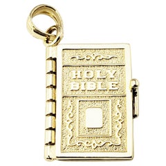 14 Karat Yellow Gold Bible The Lord's Prayer Charm