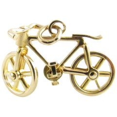 14 Karat Yellow Gold Bicycle Charm