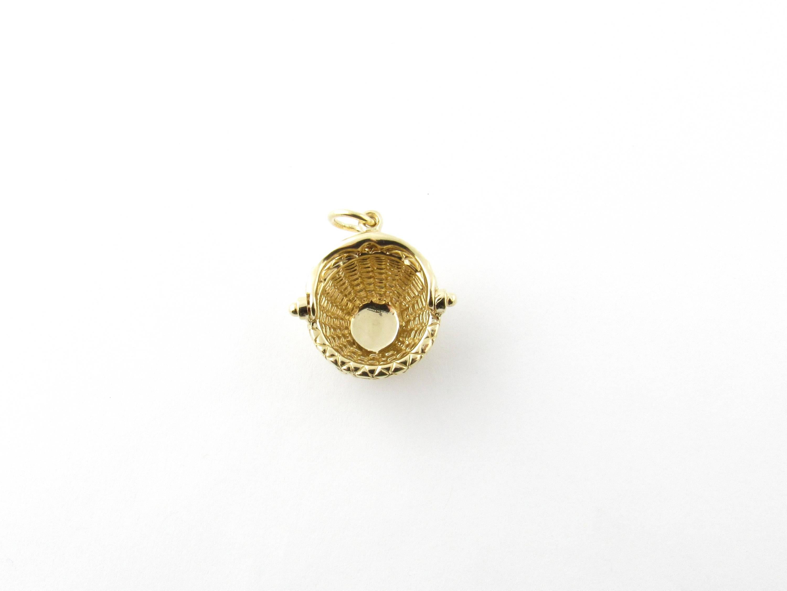 14 Karat Yellow Gold Bill Rowe Nantucket Basket Charm 2