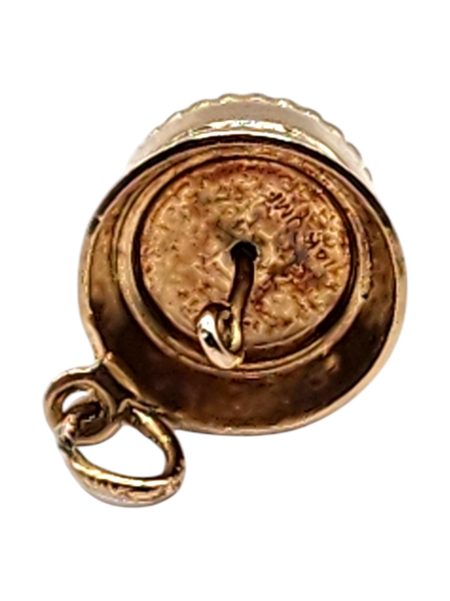 Women's 14 Karat Yellow Gold Birthday Cake with Pop Up Candles Charm #19999