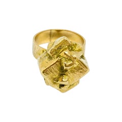 14 Karat Yellow Gold Björn Weckström 1969 Golden Geranium Ring