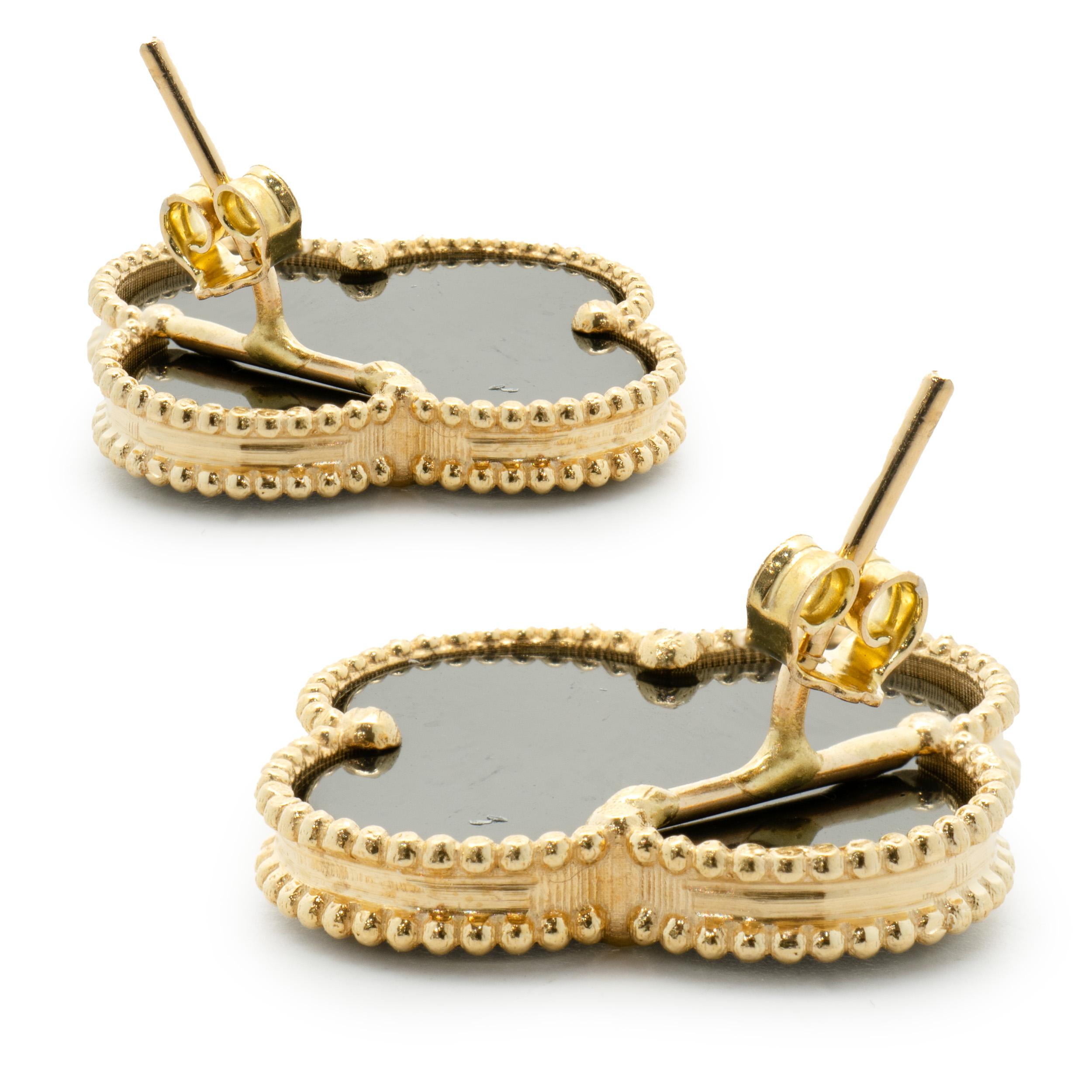 black clover earrings gold