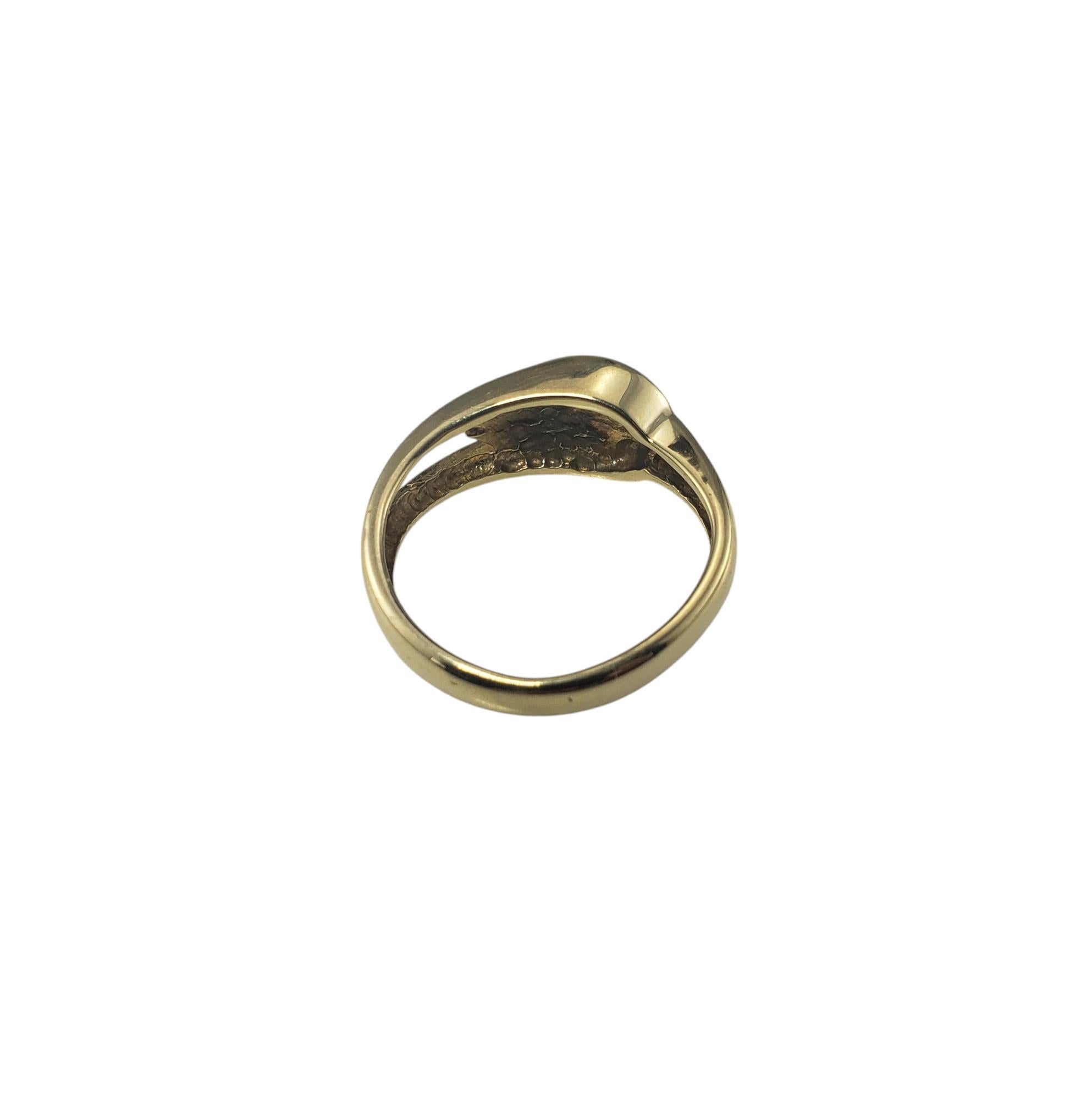 Women's 14 Karat Yellow Gold Black Opal Inlay Ring Size 4 #19730 For Sale