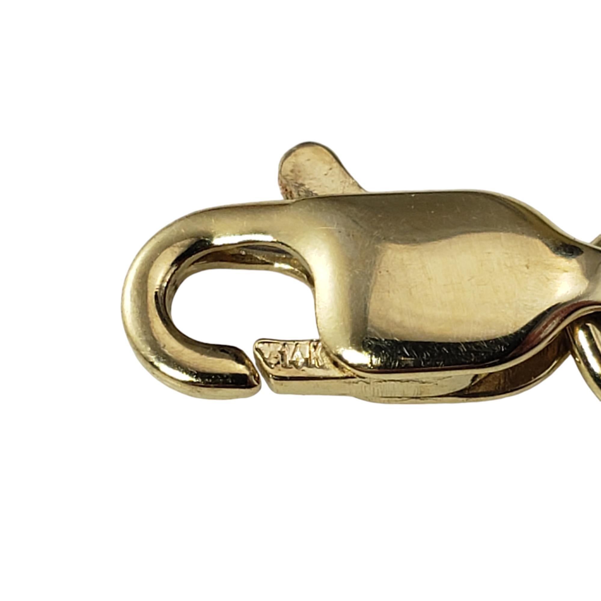 14 Karat Yellow Gold & Black Opal XO Dolphin Bracelet  #18582 In Good Condition For Sale In Washington Depot, CT