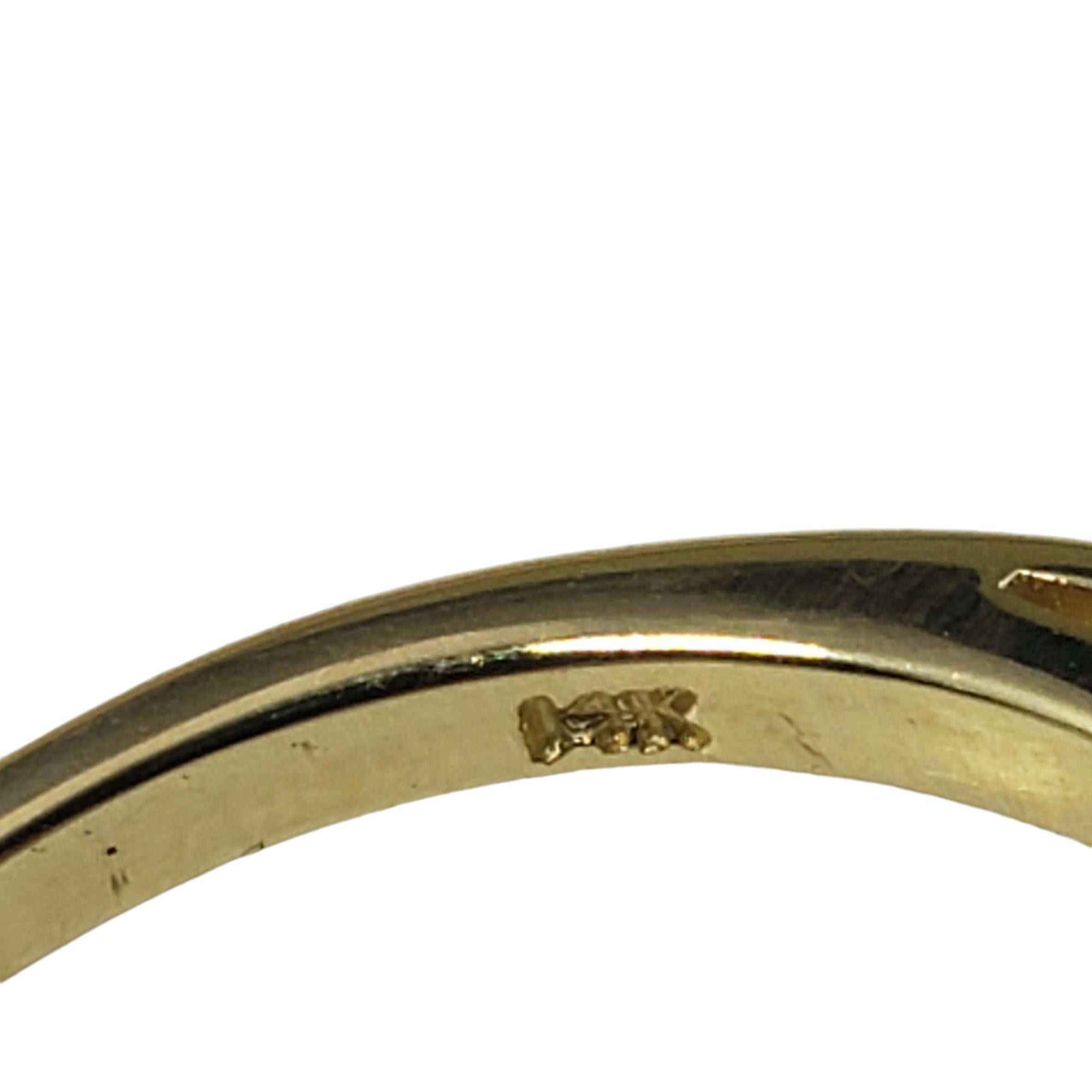 Bague en or jaune 14 carats, perle noire et diamant taille 6,25 n°19228 en vente 1