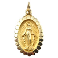 14 Karat Yellow Gold Blessed Mother Charm #20862