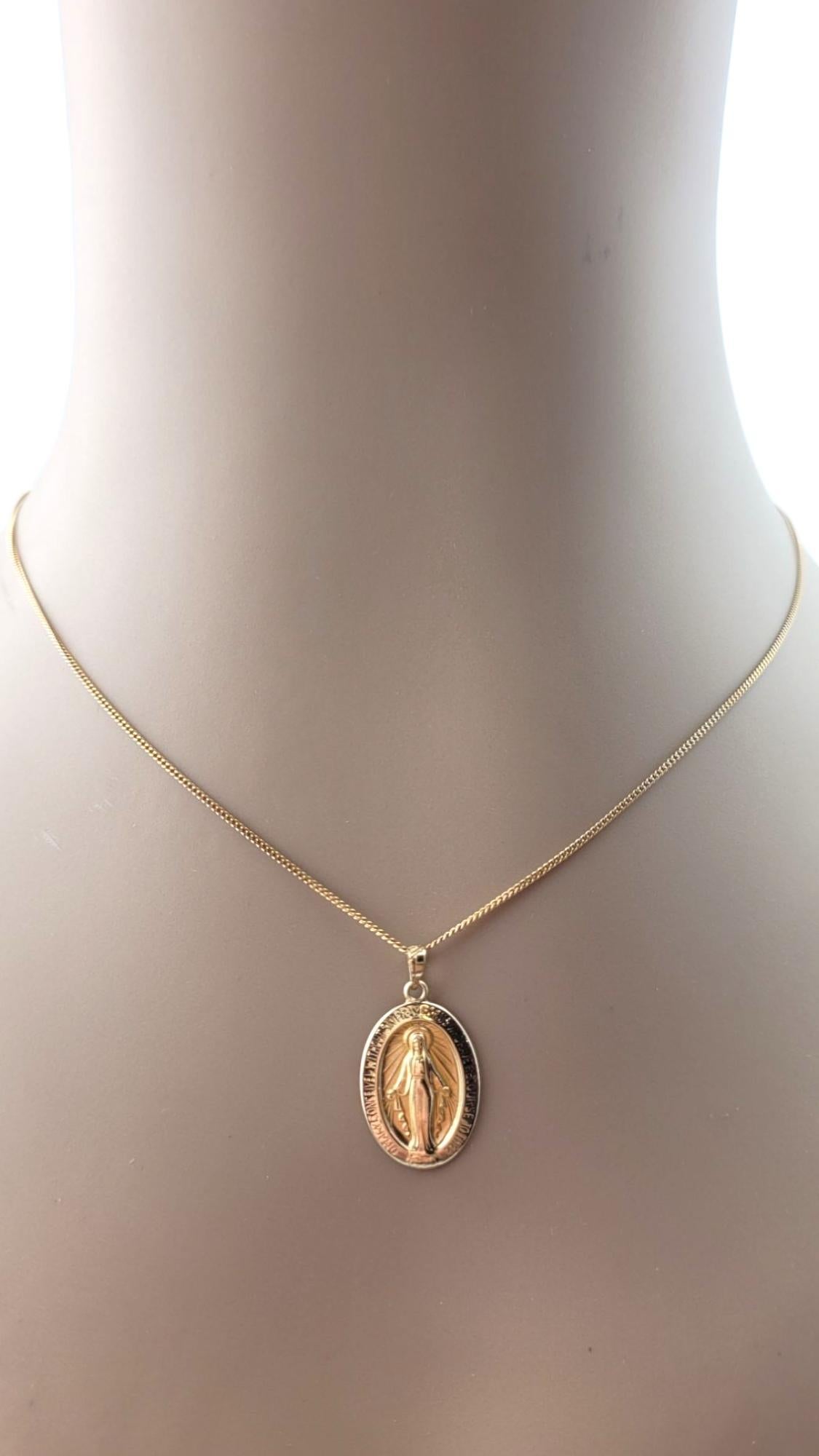 14 Karat Yellow Gold Blessed Mother Miraculous Medal Pendant #21272 5
