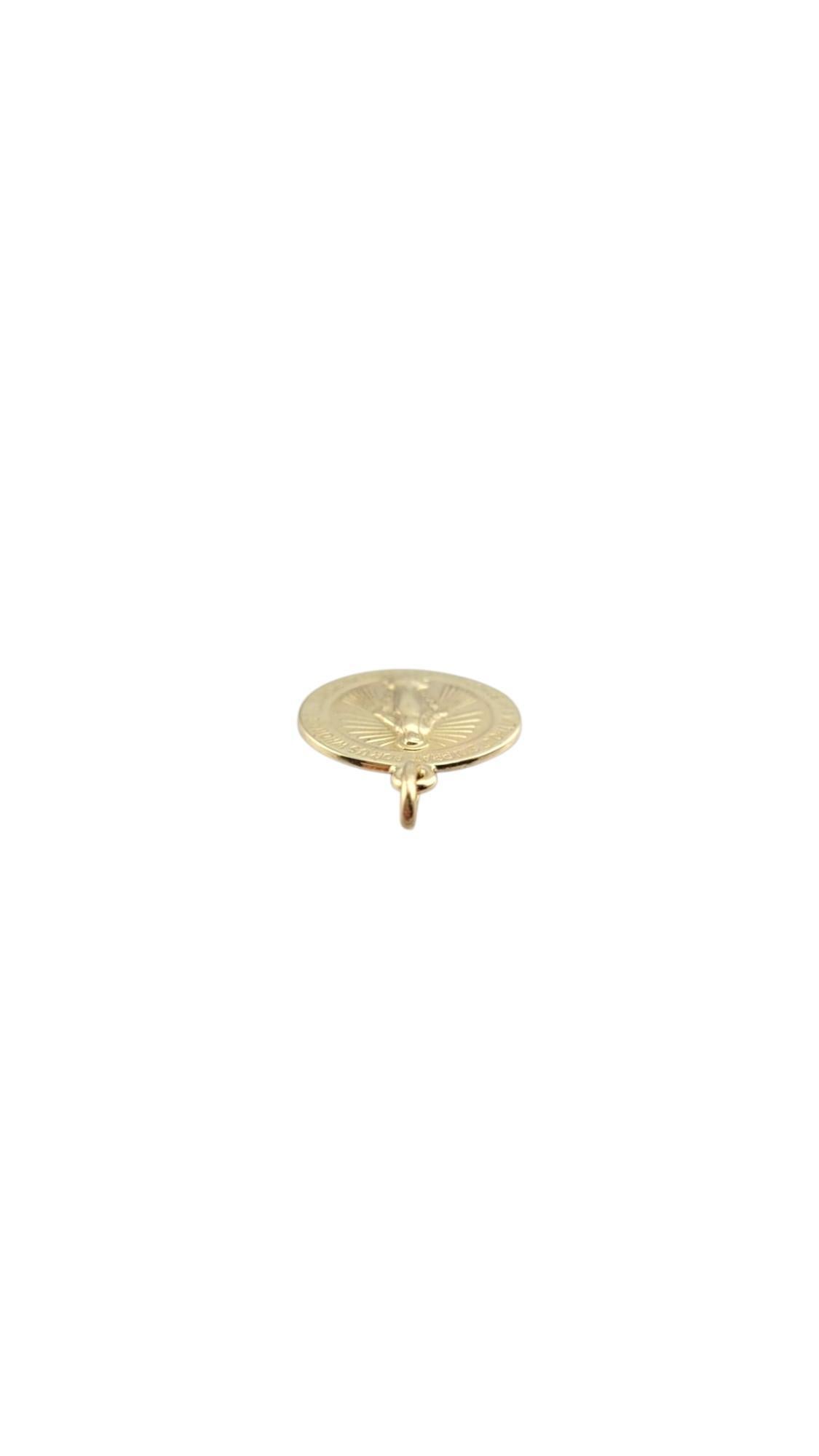 Pendentif Médaille Miraculeuse de la Sainte Mère en or jaune 14 carats #22244 en vente 2