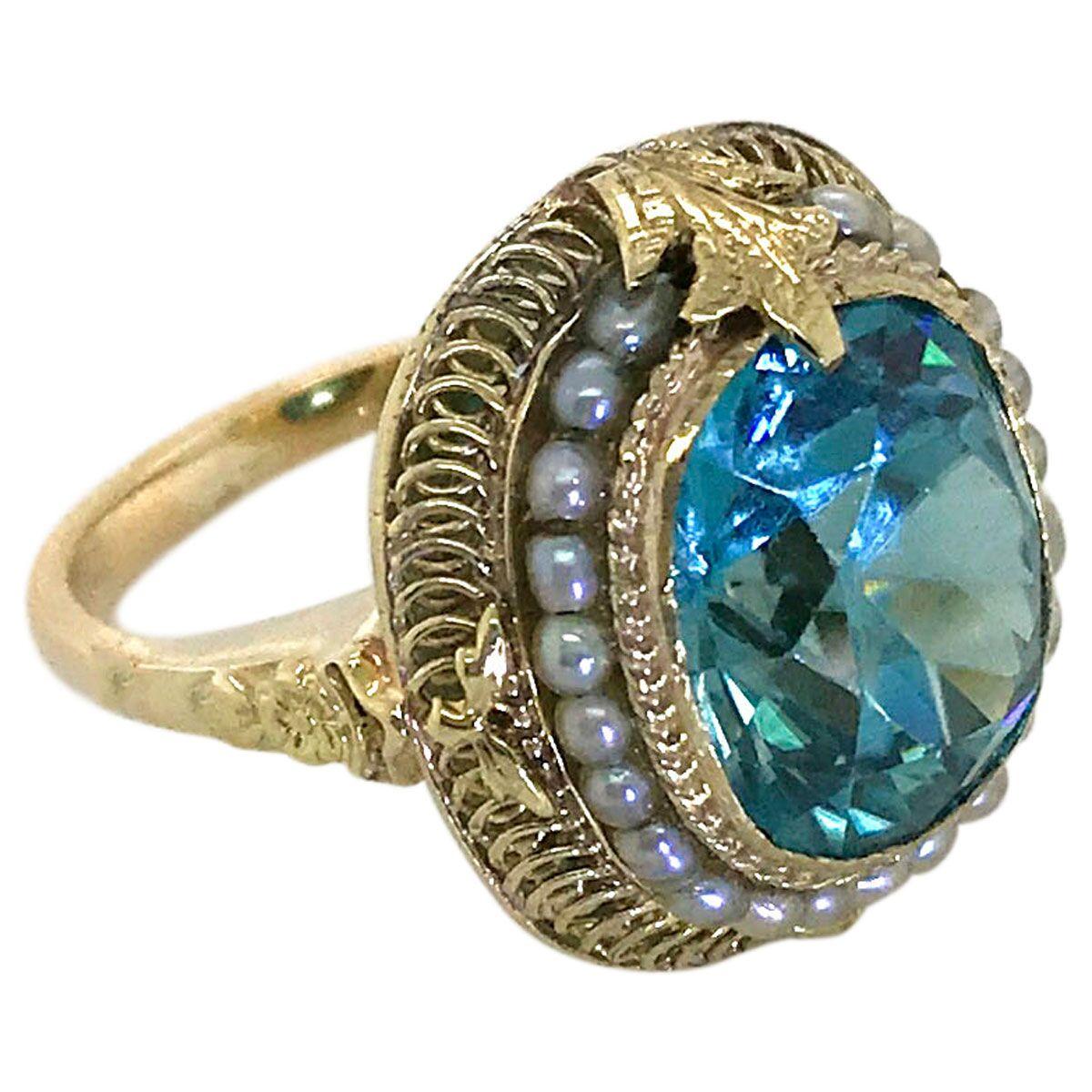 zircon gold ring