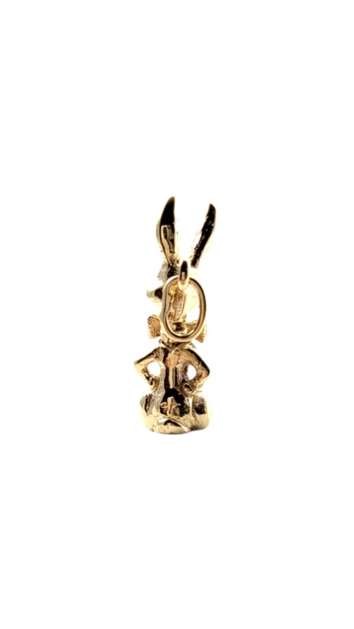 Charm a forma di coniglietto con papillon in oro giallo 14K

Questo charm a forma di coniglietto in oro giallo 14K presenta un adorabile papillon e dettagli raffinati, che emanano fascino e stravaganza. Perfetto per gli amanti degli animali o per i