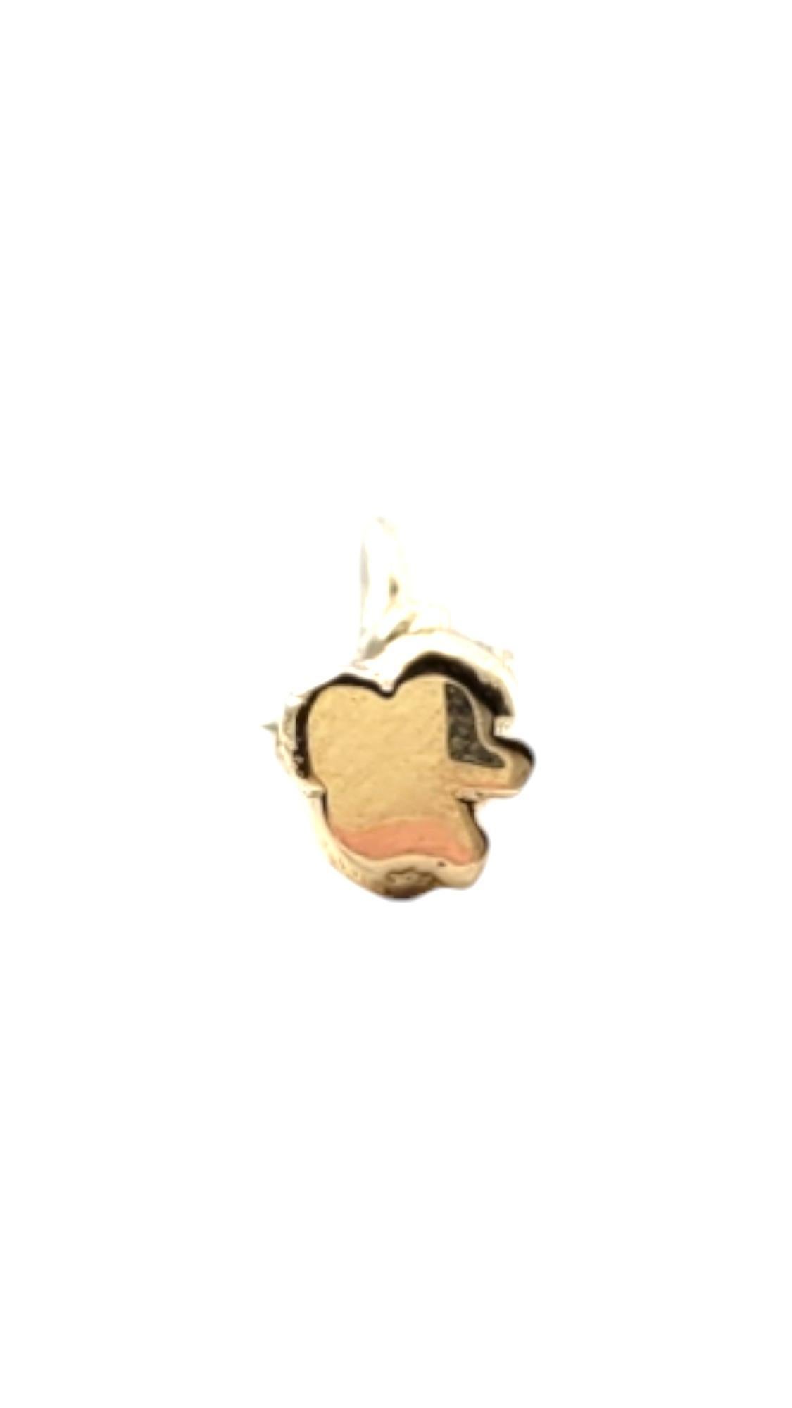 Coniglietto con papillon in oro giallo 14 carati #20346 in vendita 2